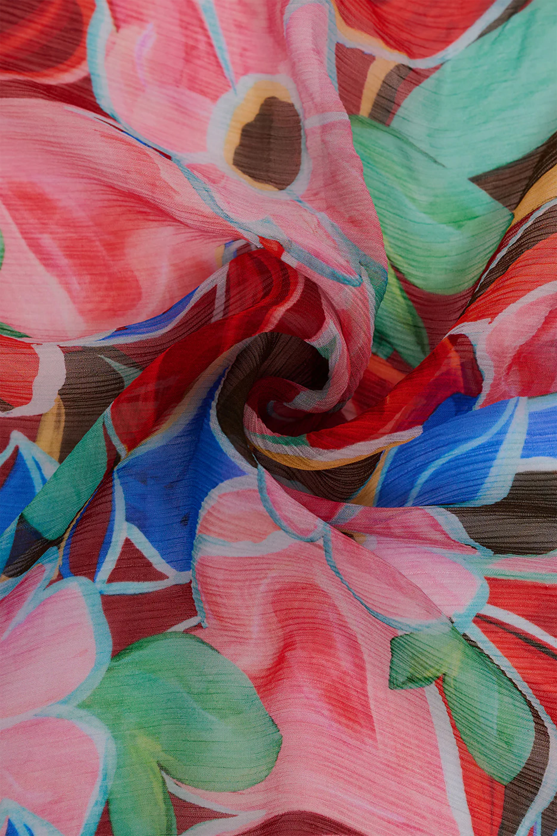 سارونغ سانتوريني بطبعة أزهار