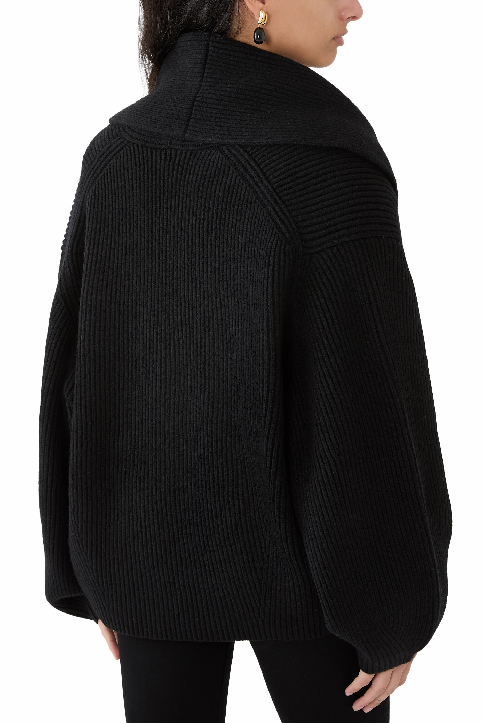 كارديجان بياقة مطوية