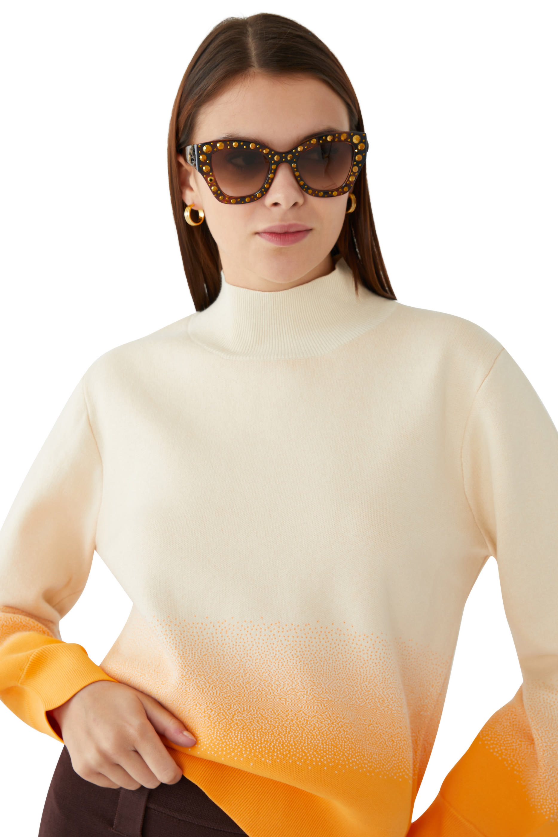 نظارة شمسية شروديتش بتصميم فراشة بأحجار براقة