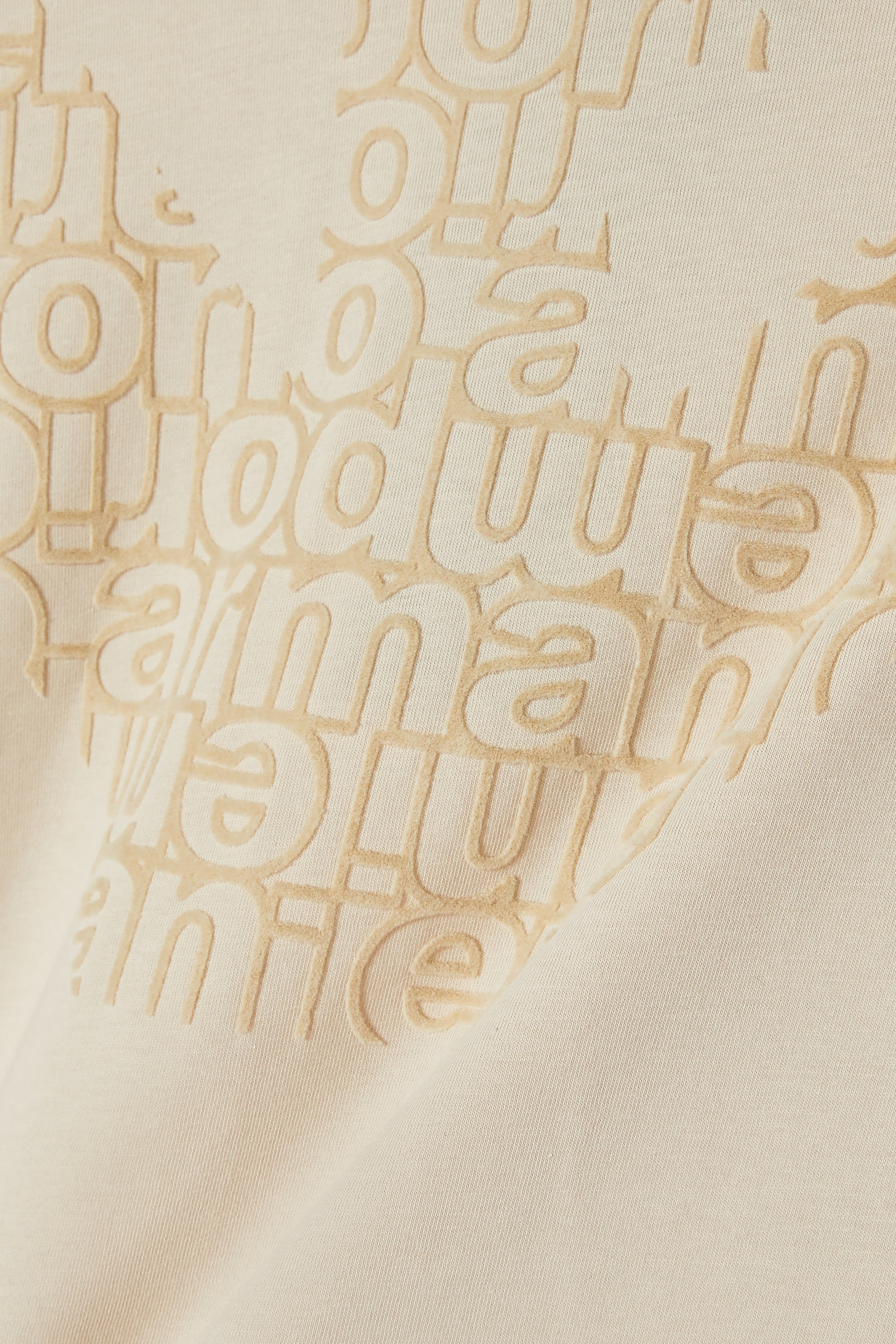 تيشيرت بشعار الماركة بملمس بارز قطن للأطفال 