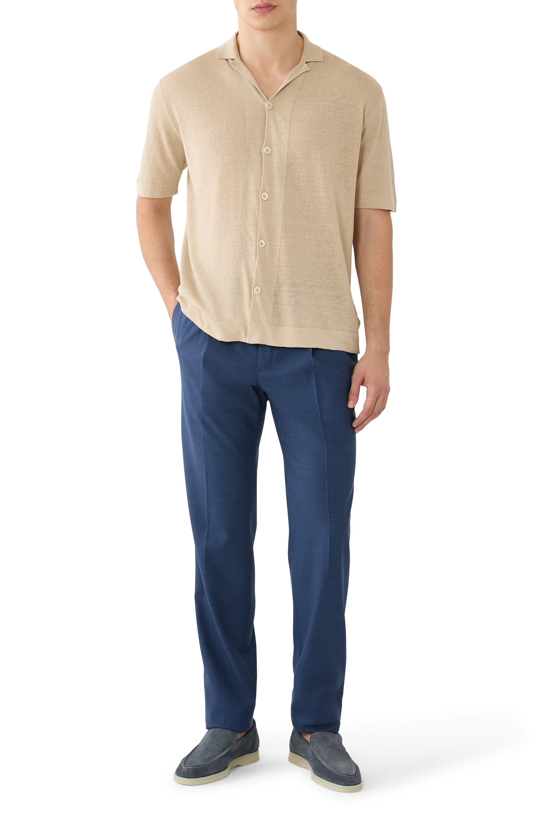 بنطال بقصة تضيق باتجاه الأسفل برباط تضييق 