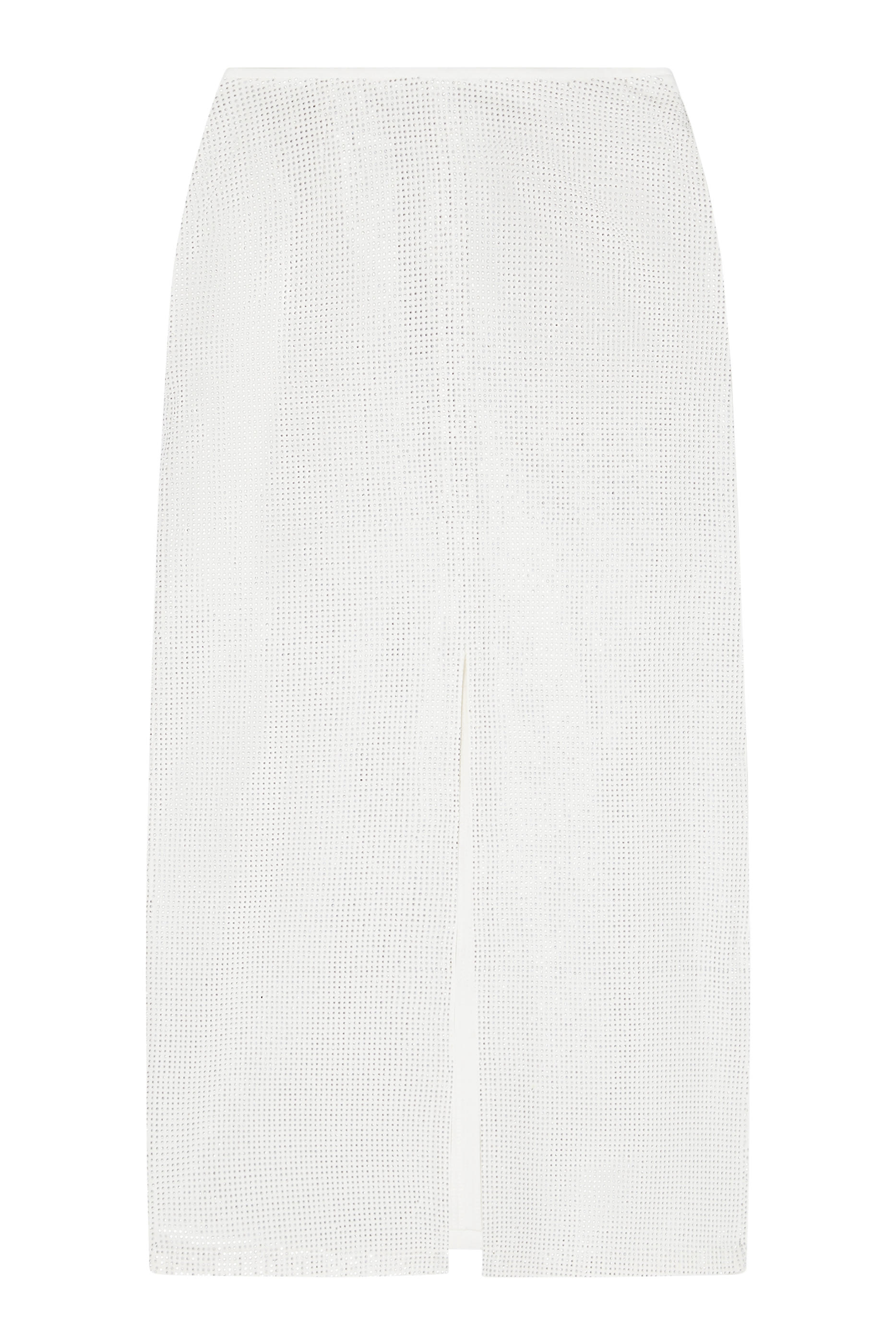 Long Drill Skirt with All-Over Micro Studs 