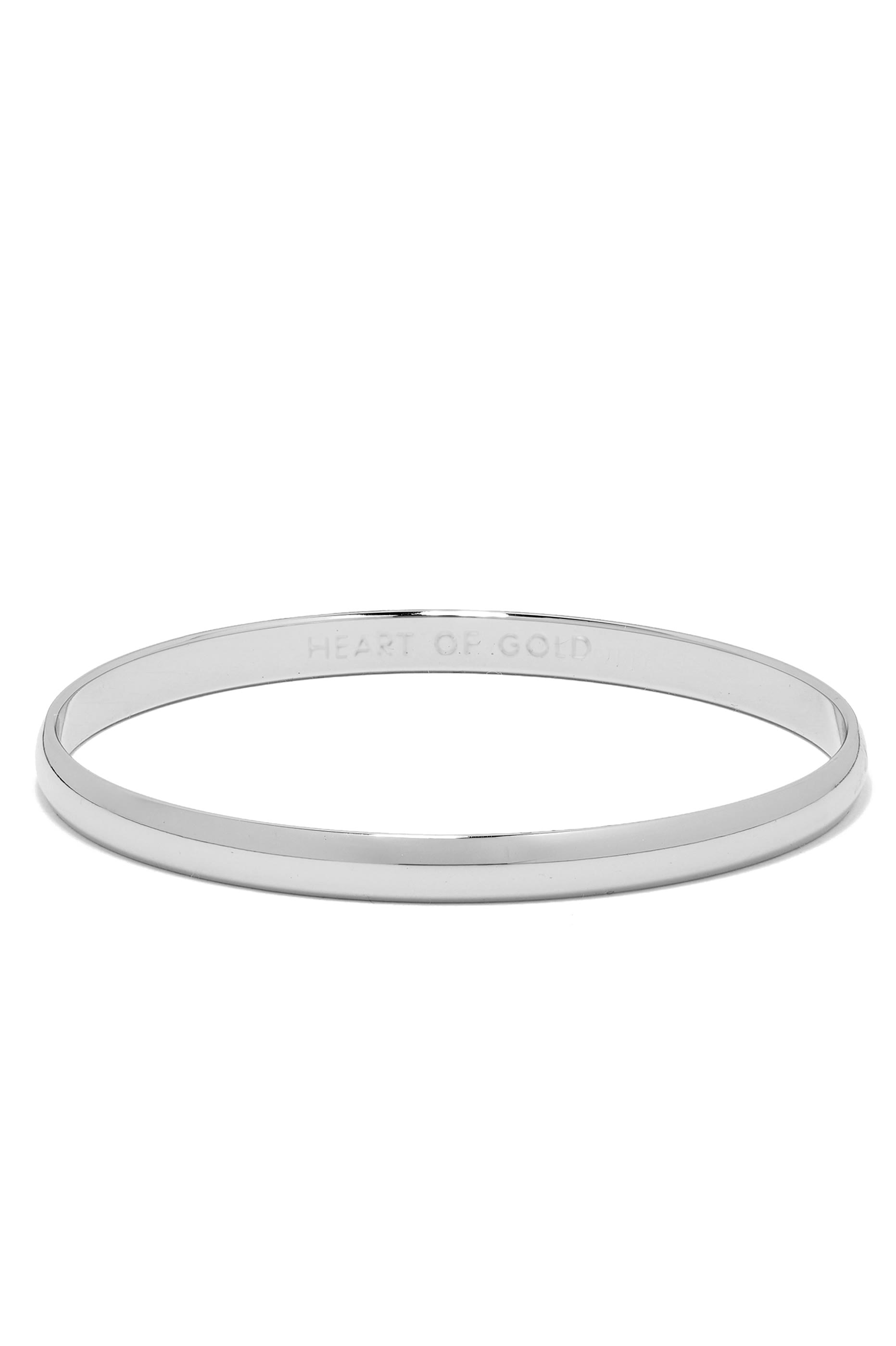 سوار محفور بعبارة Find the Silver Lining مطلي بالروديوم