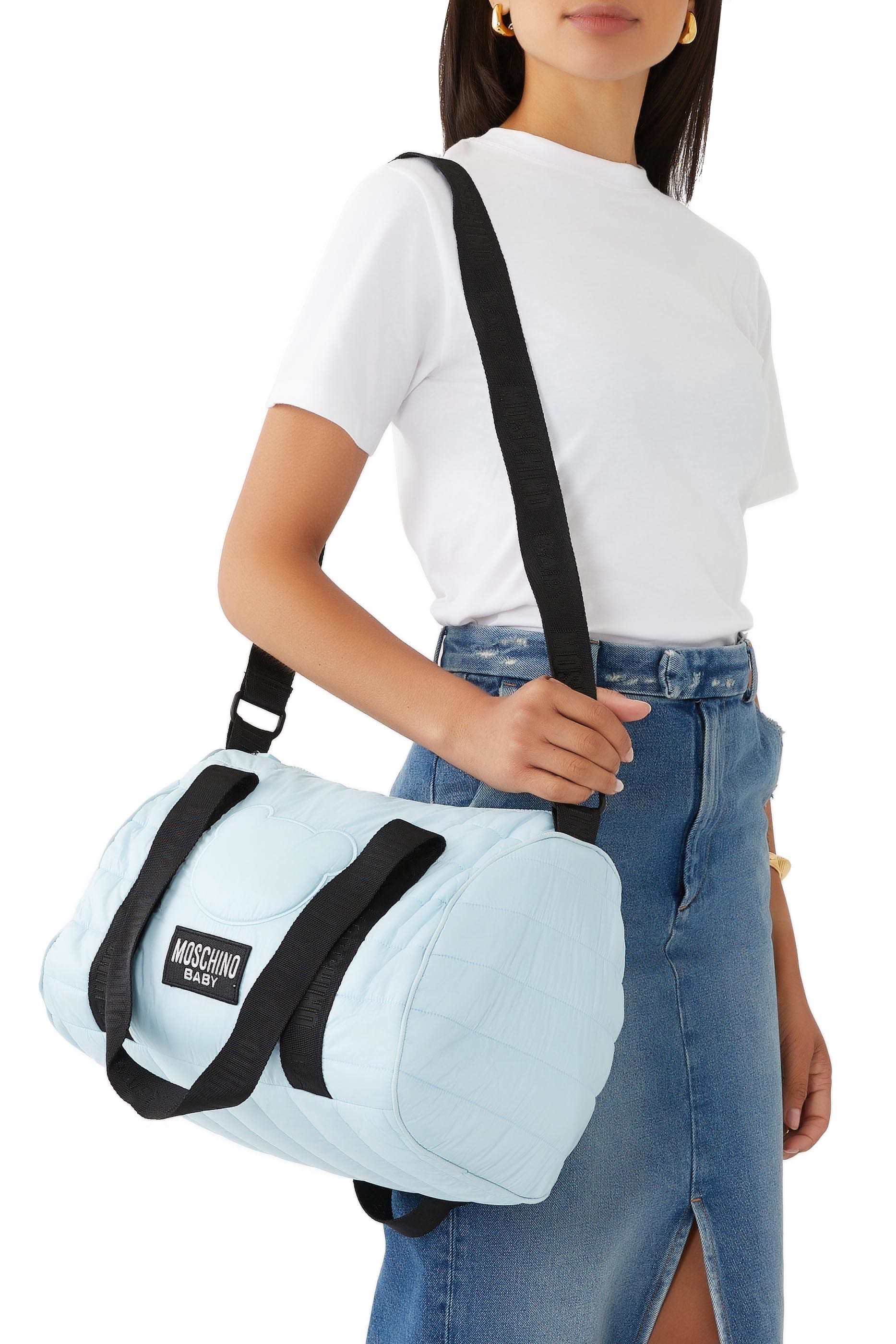 حقيبة مستلزمات أطفال بشعار الماركة نايلون