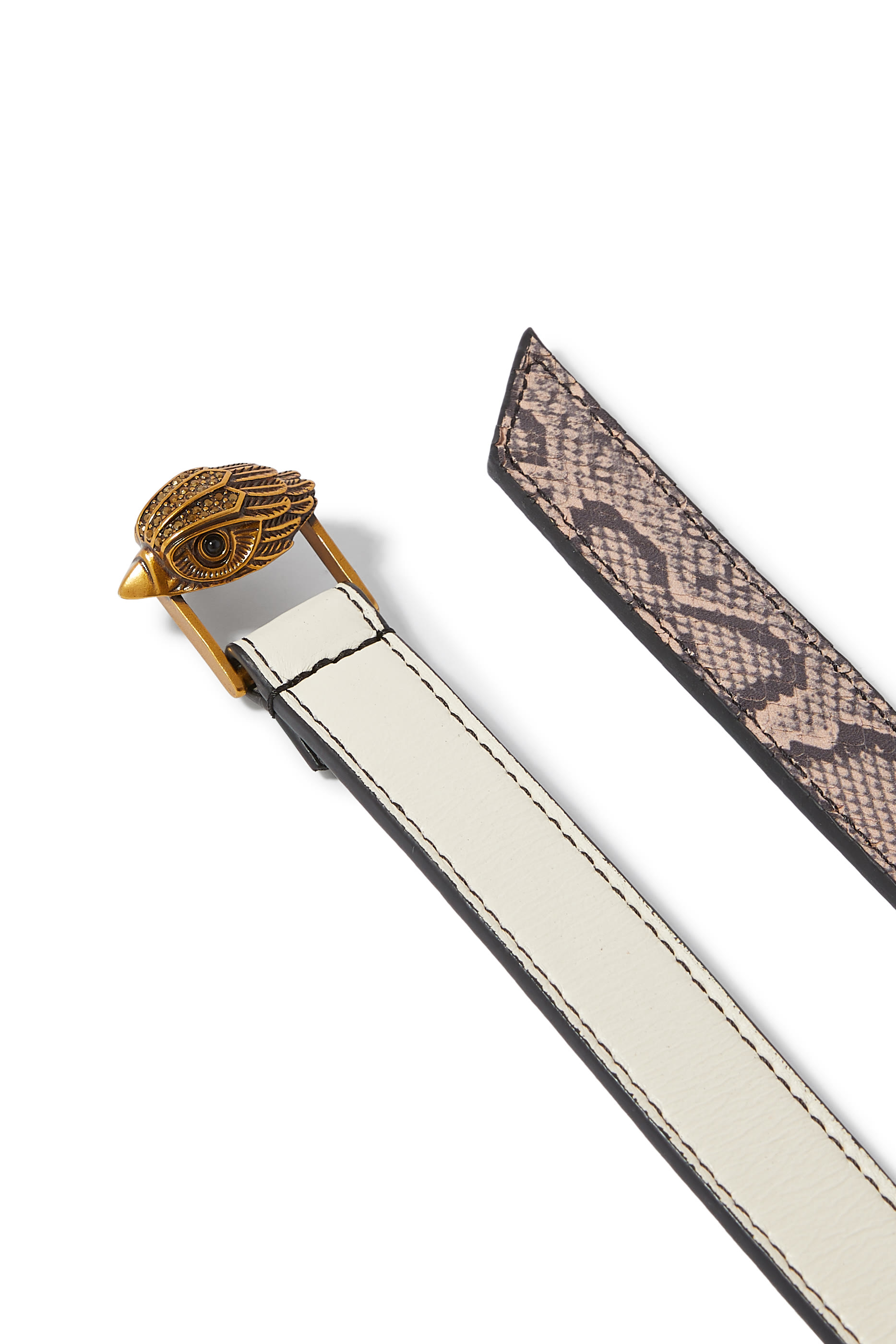 حزام بحلية شعار الماركة جلد