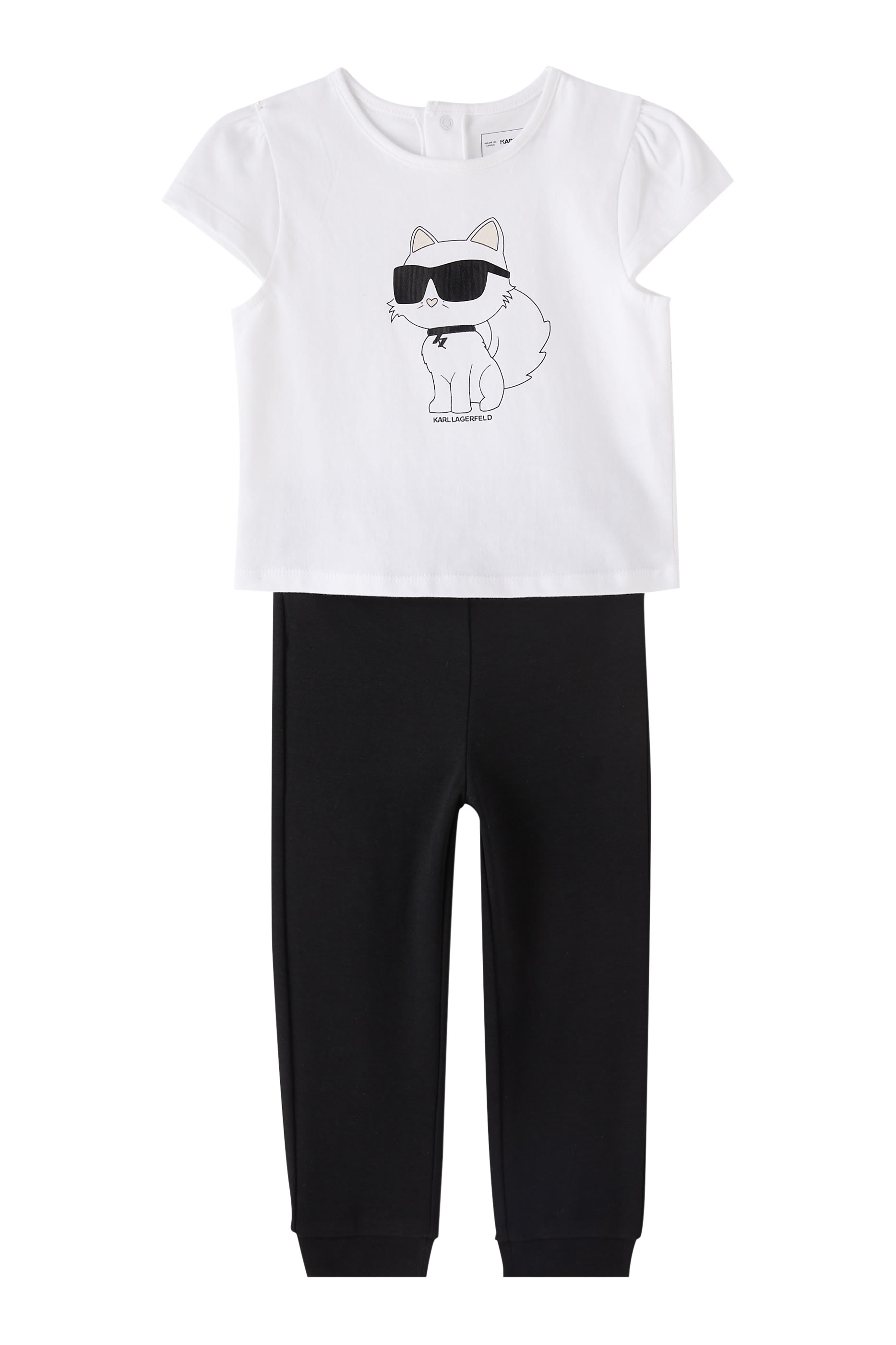 طقم لغينغز وتيشيرت قطن للأطفال