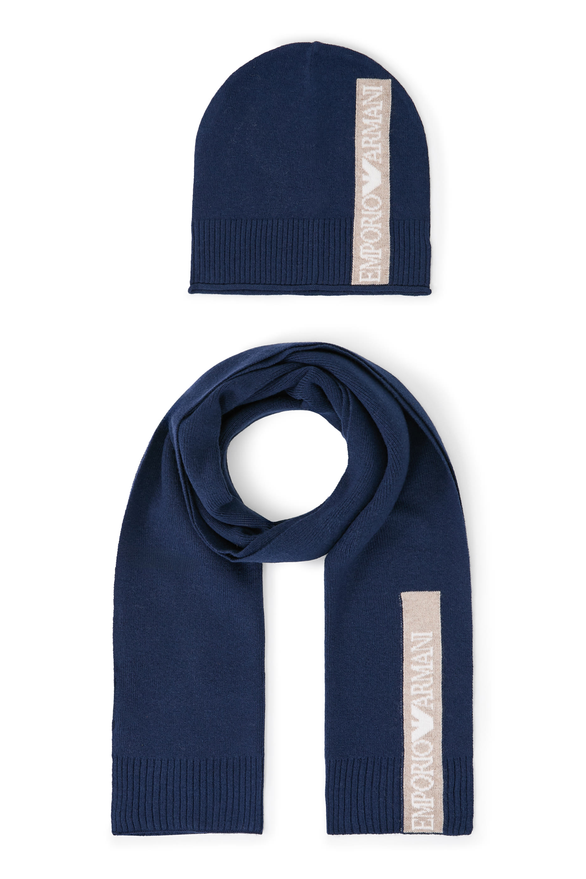 طقم قبعة بيني ووشاح للأطفال