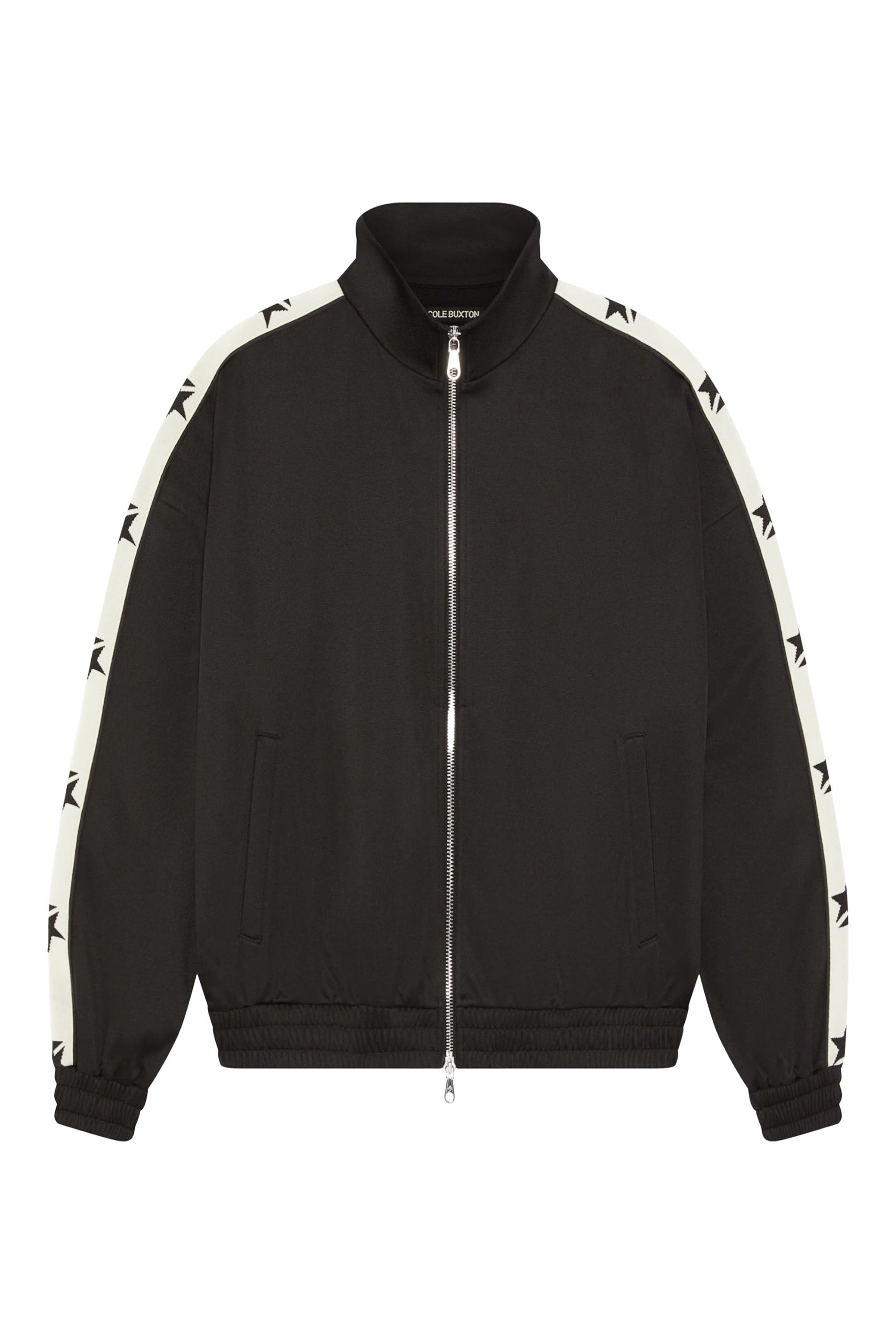 جاكيت رياضي بشريط بنقشات نجمتين