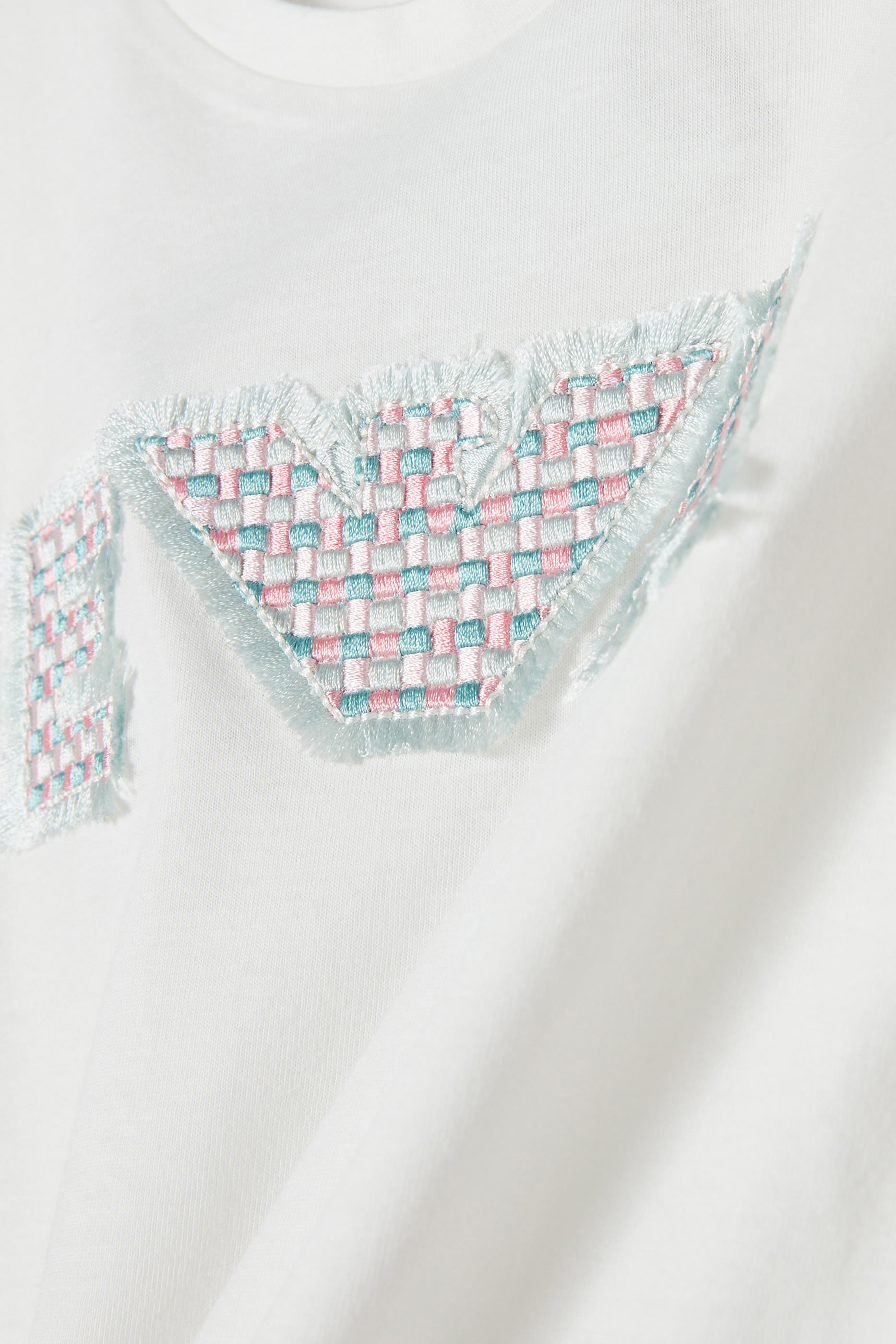  تيشيرت برقعة شعار الماركة كبيرة للأطفال