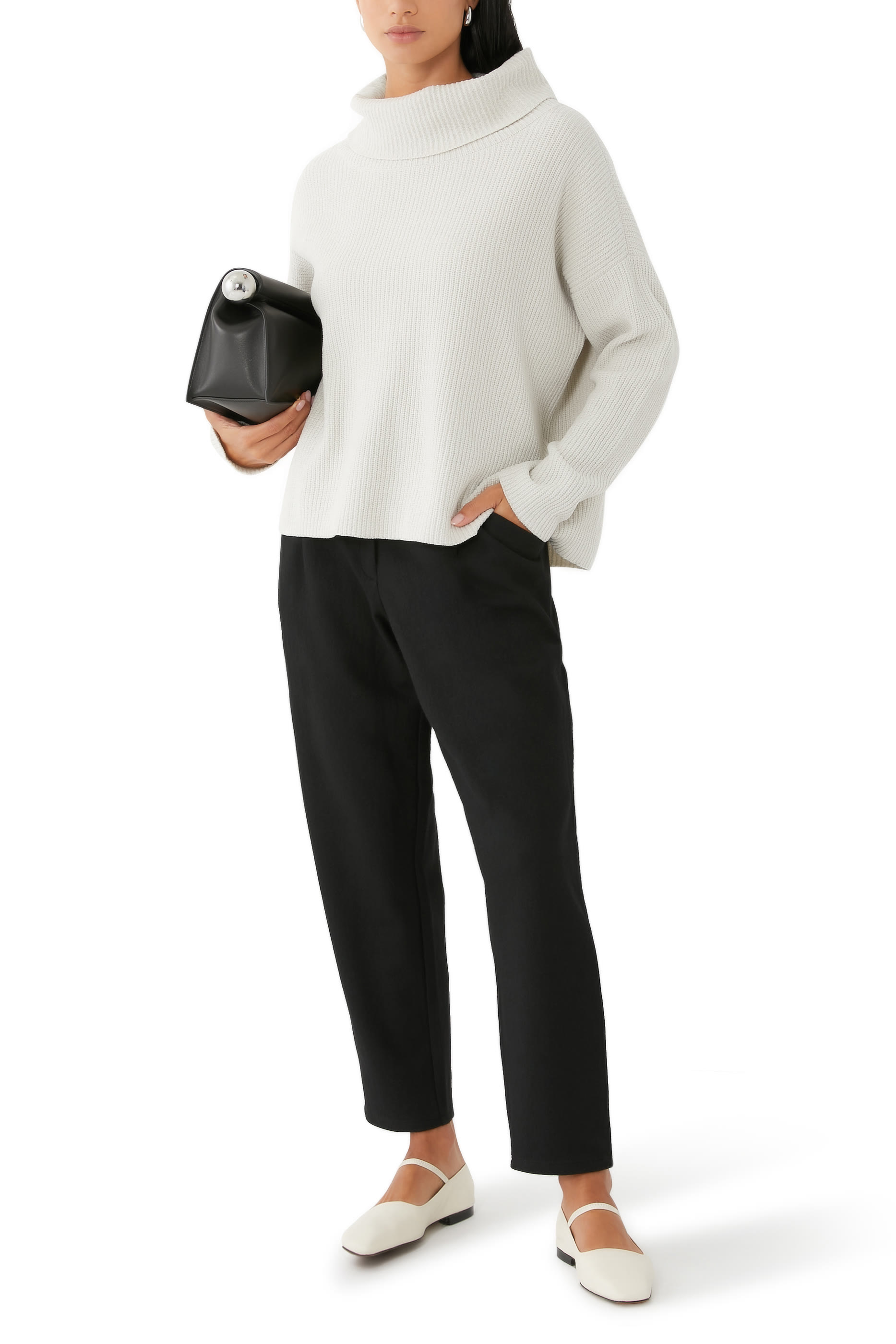 بنطال كاروت جيرسيه صوف بارز الملمس