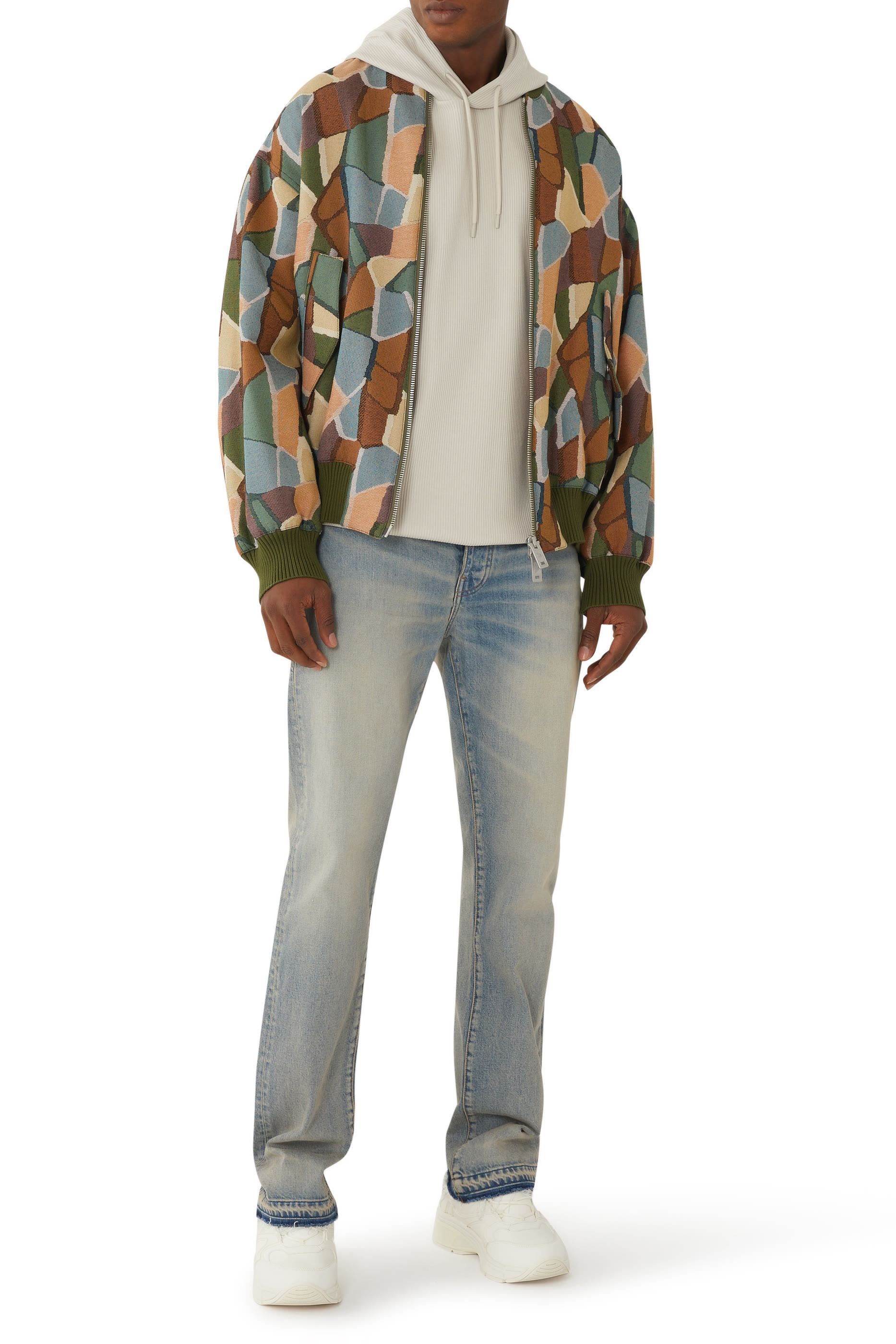 سويت شيرت بغطاء رأس ونقشة شعار الماركة بحجم صغير