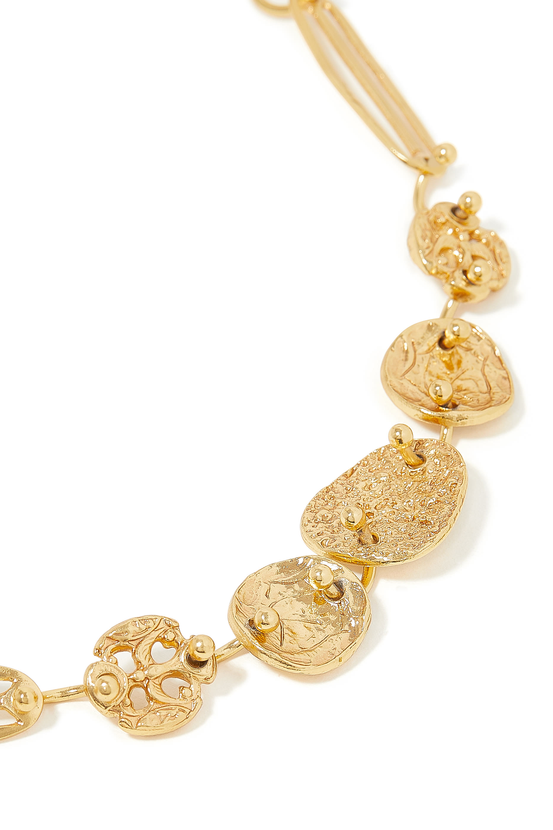 قلادة ايكلبس طويلة معدن مطلي بالذهب