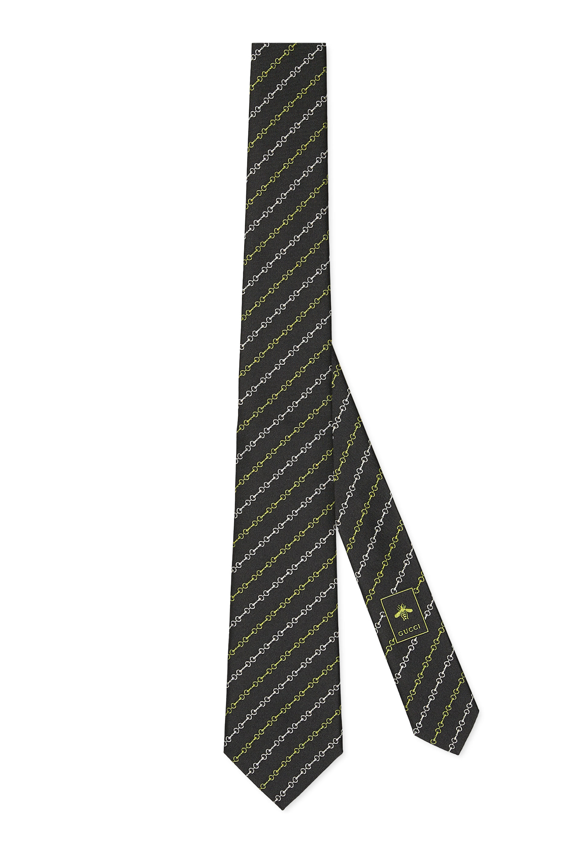 Horsebit Silk Jacquard Tie