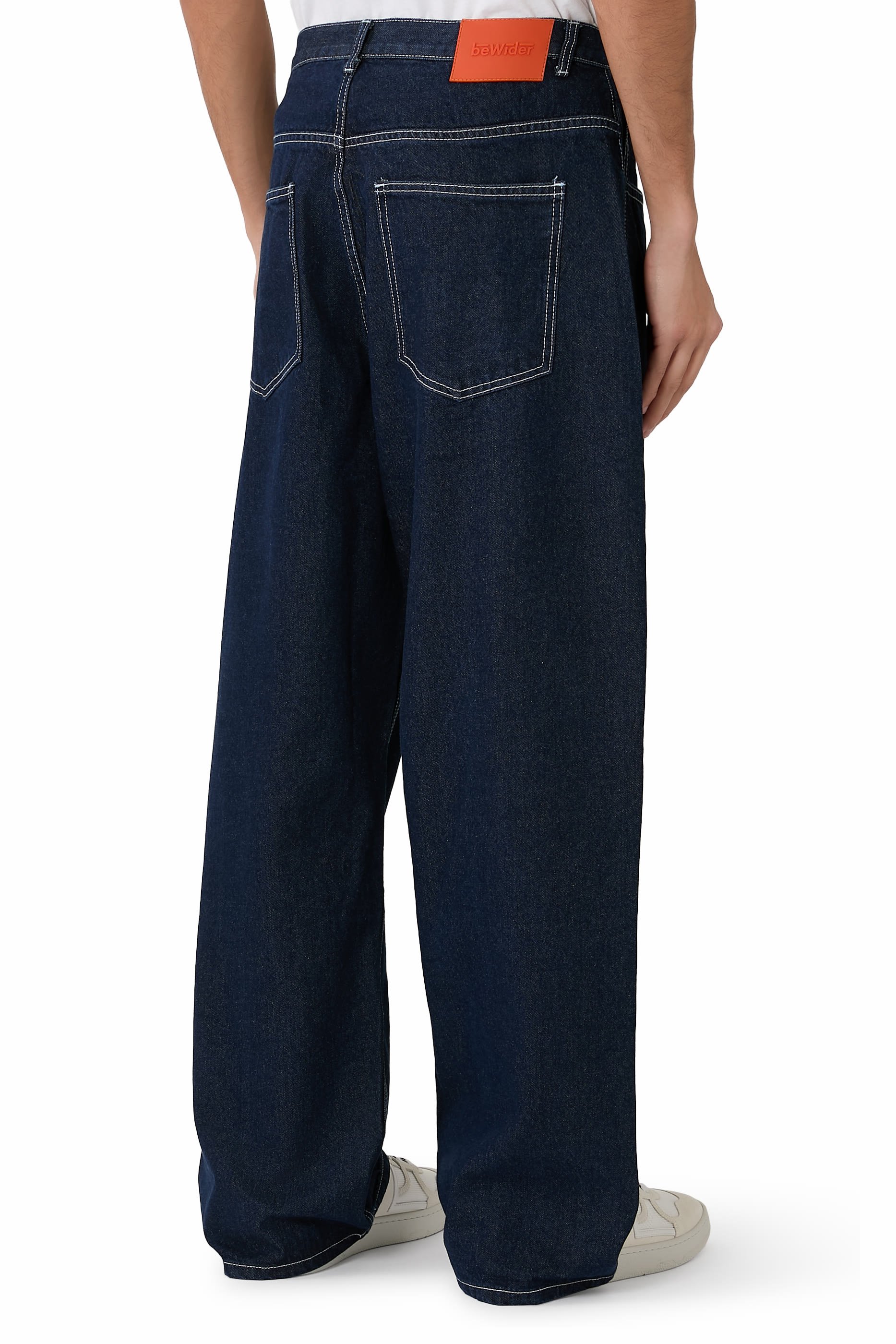 Stitched Super Loose Denim Jeans