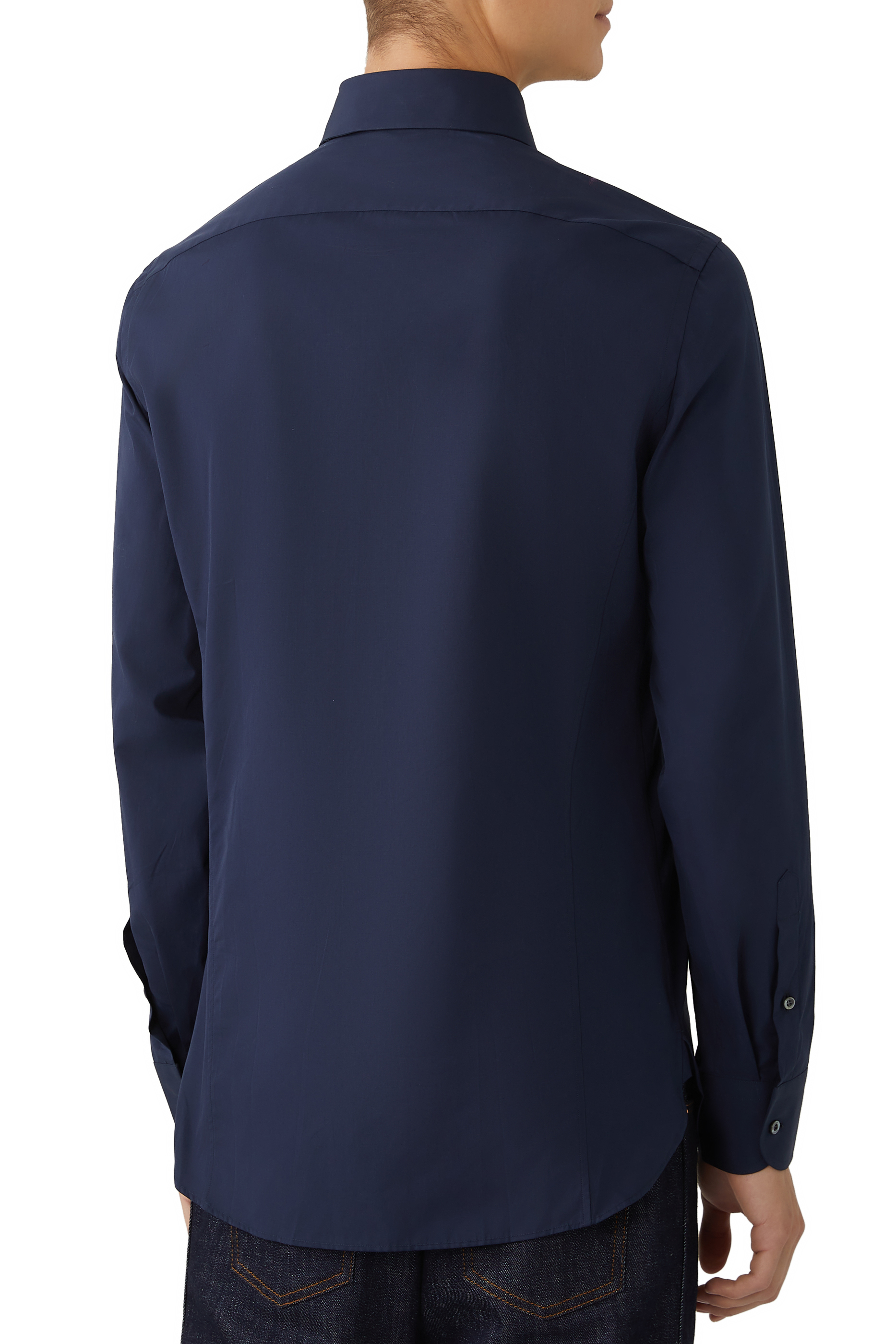 قميص بحروف شعار الماركة مزدوج