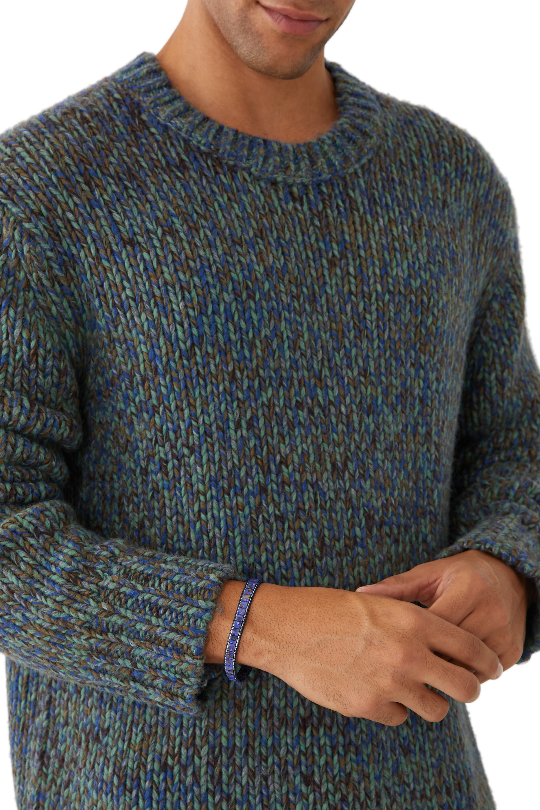 سوار موزاييك مرصع بخرز زجاجي