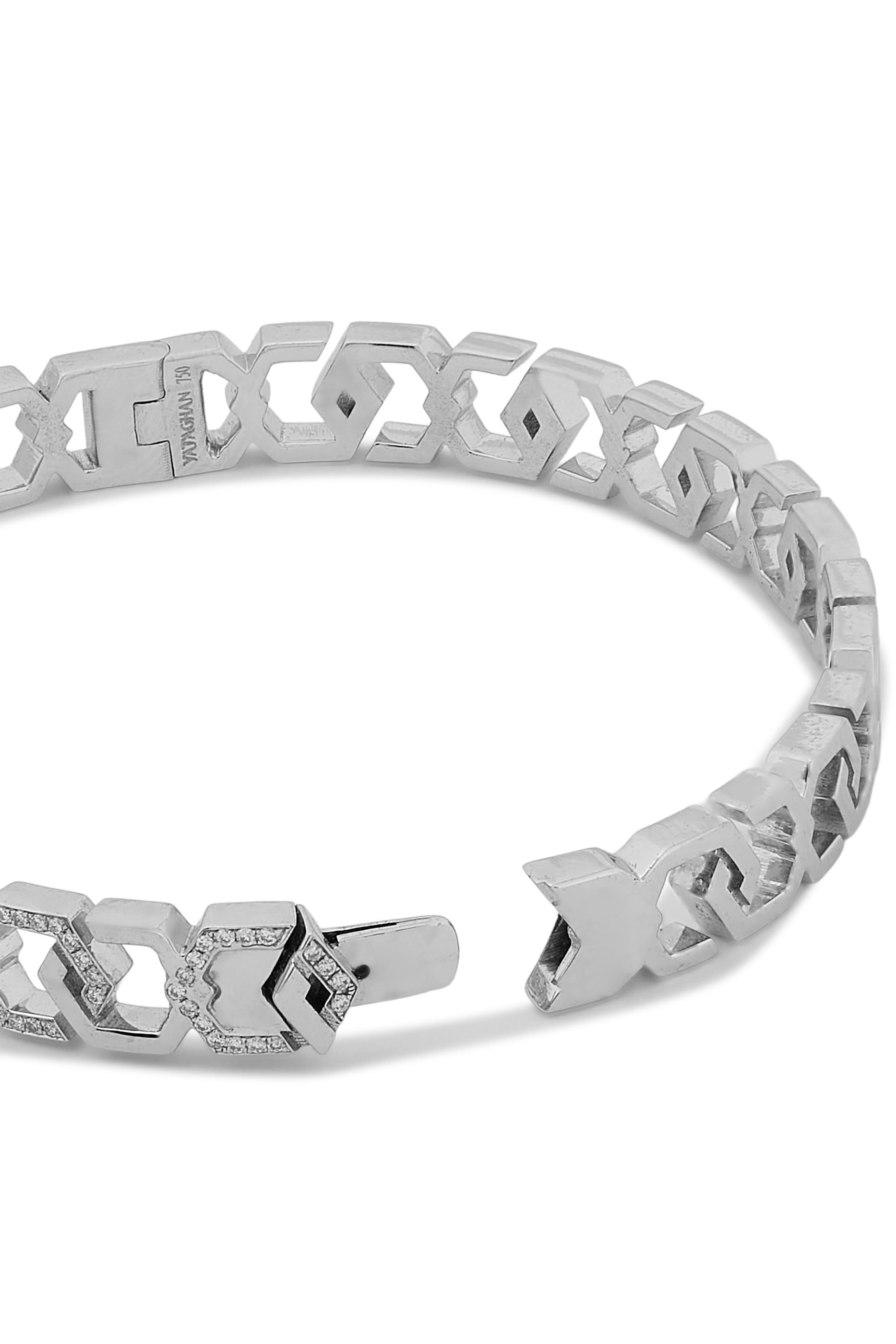 سوار إنفينيتي مرصع بالماس، ذهب أبيض عيار 18