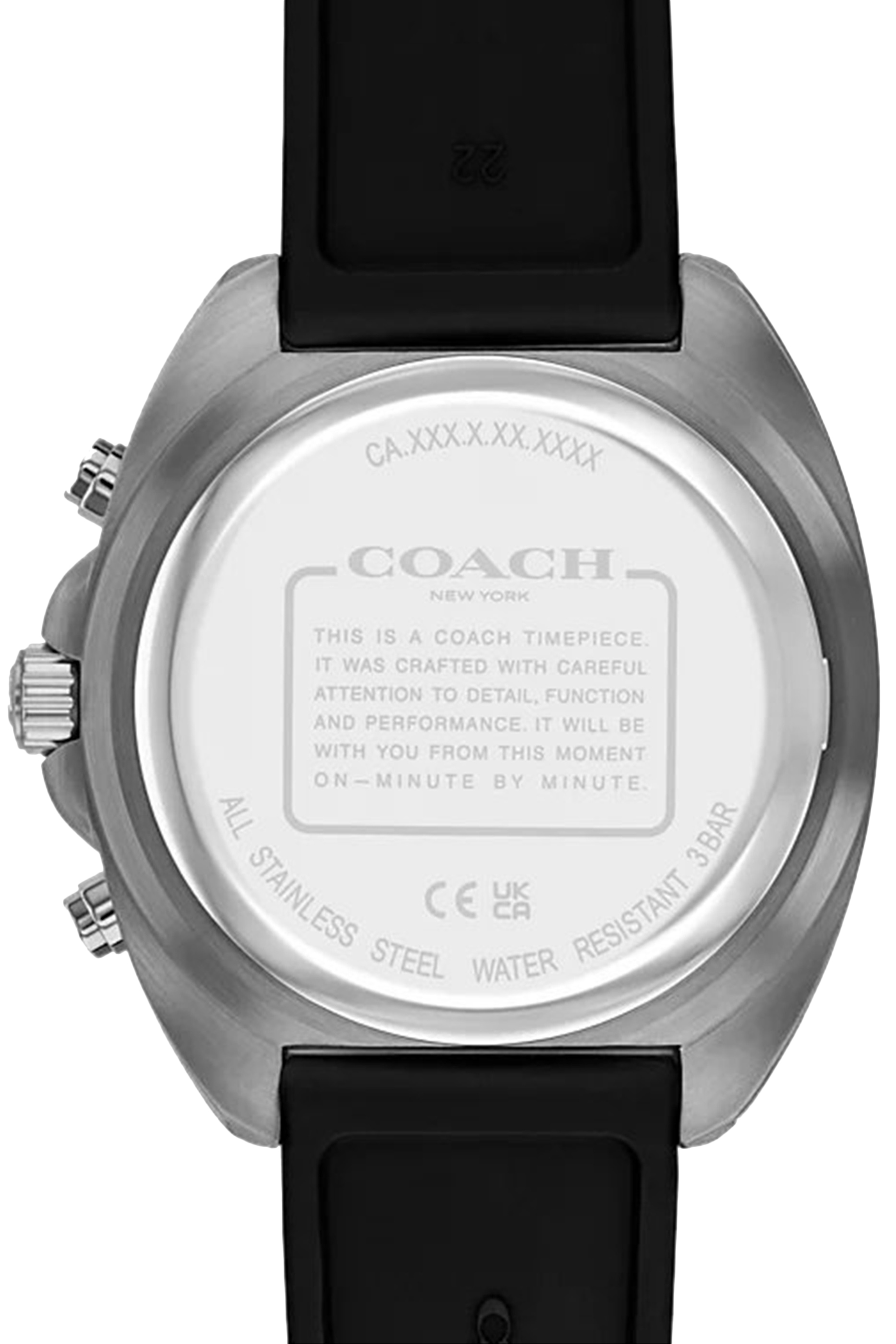 ساعة كرونوغراف شارتر اي بي بسوار رمادي سيليكون