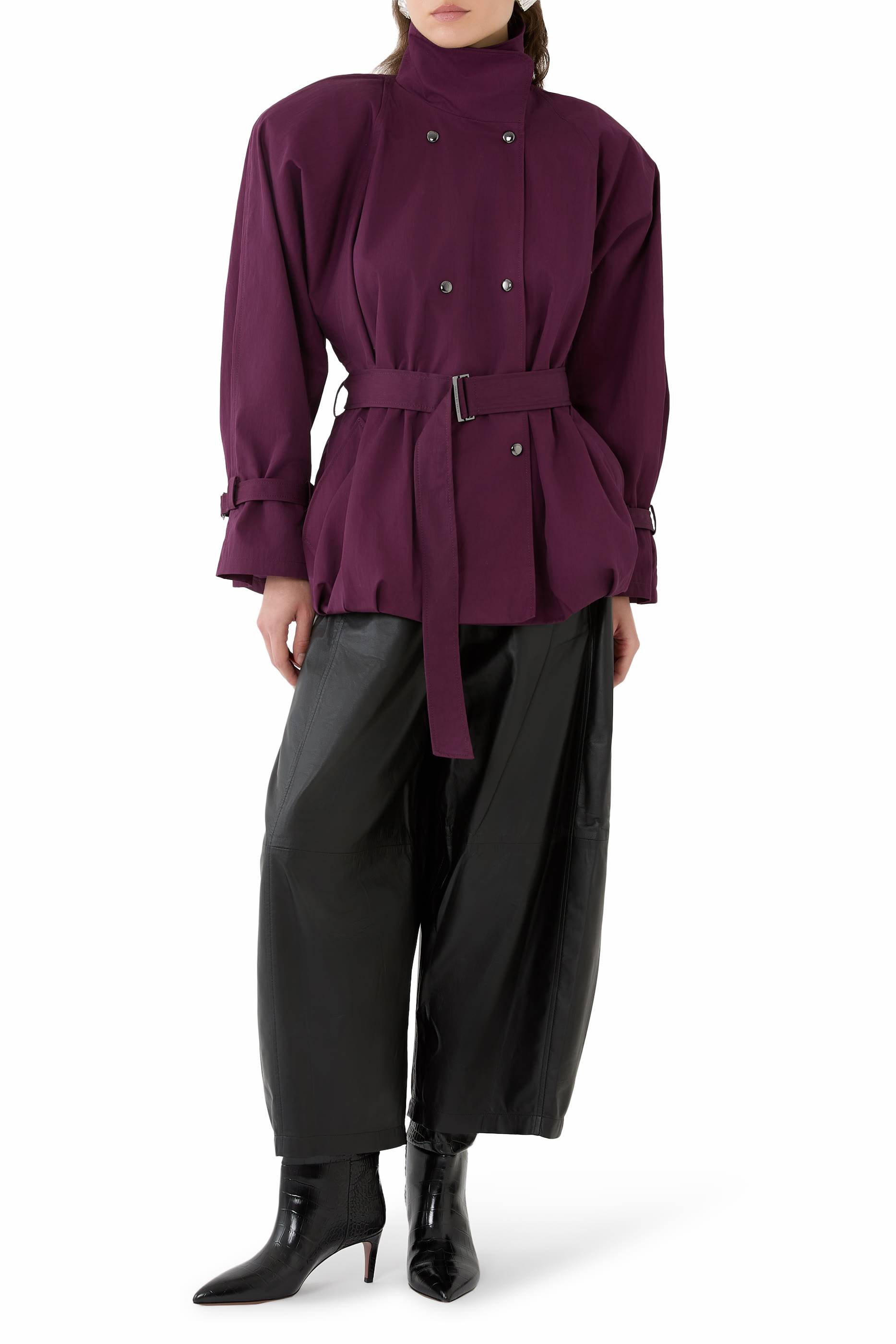 جاكيت بتصميم منفوخ وحزام