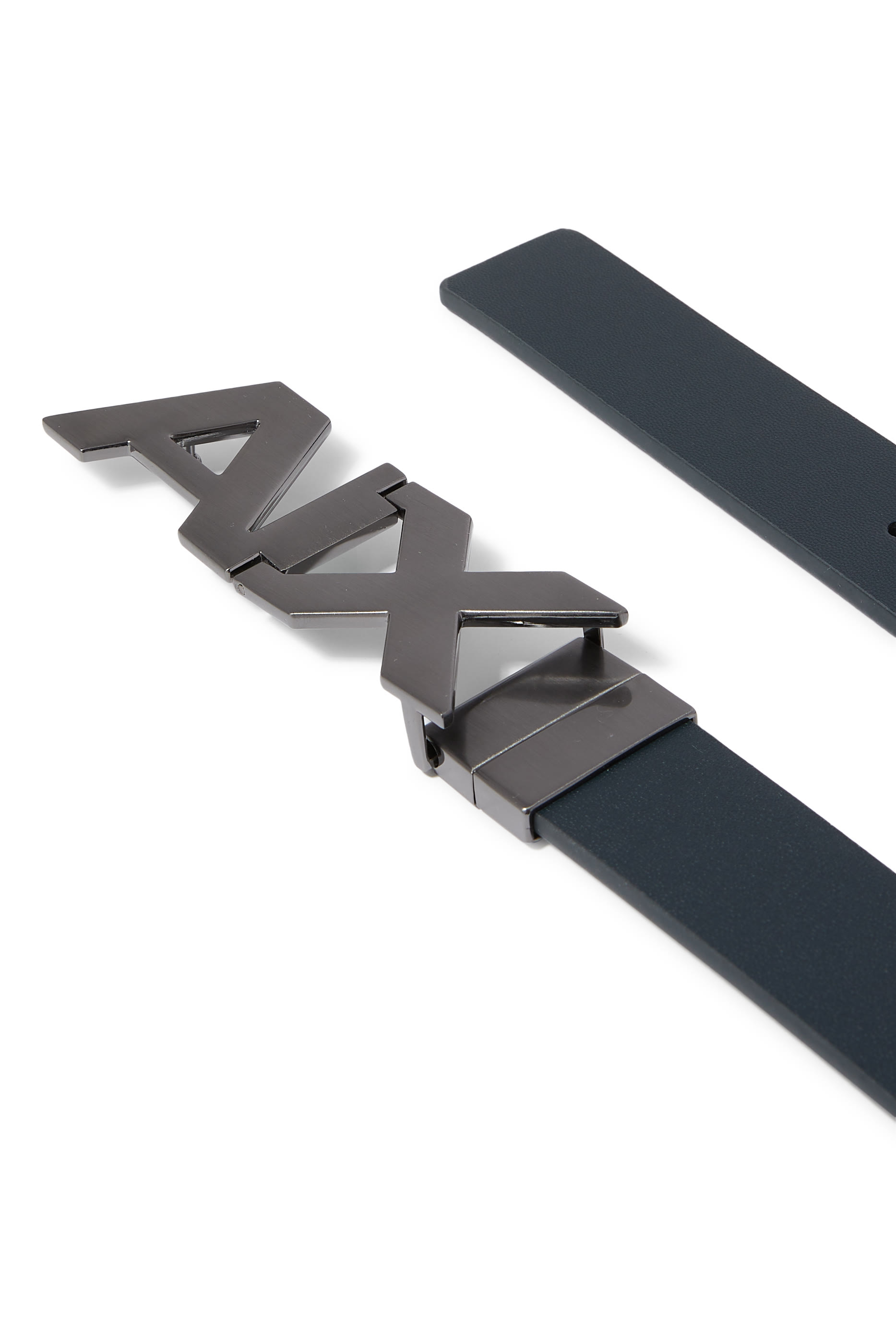 حزام بشعار الماركة ووجهين جلد