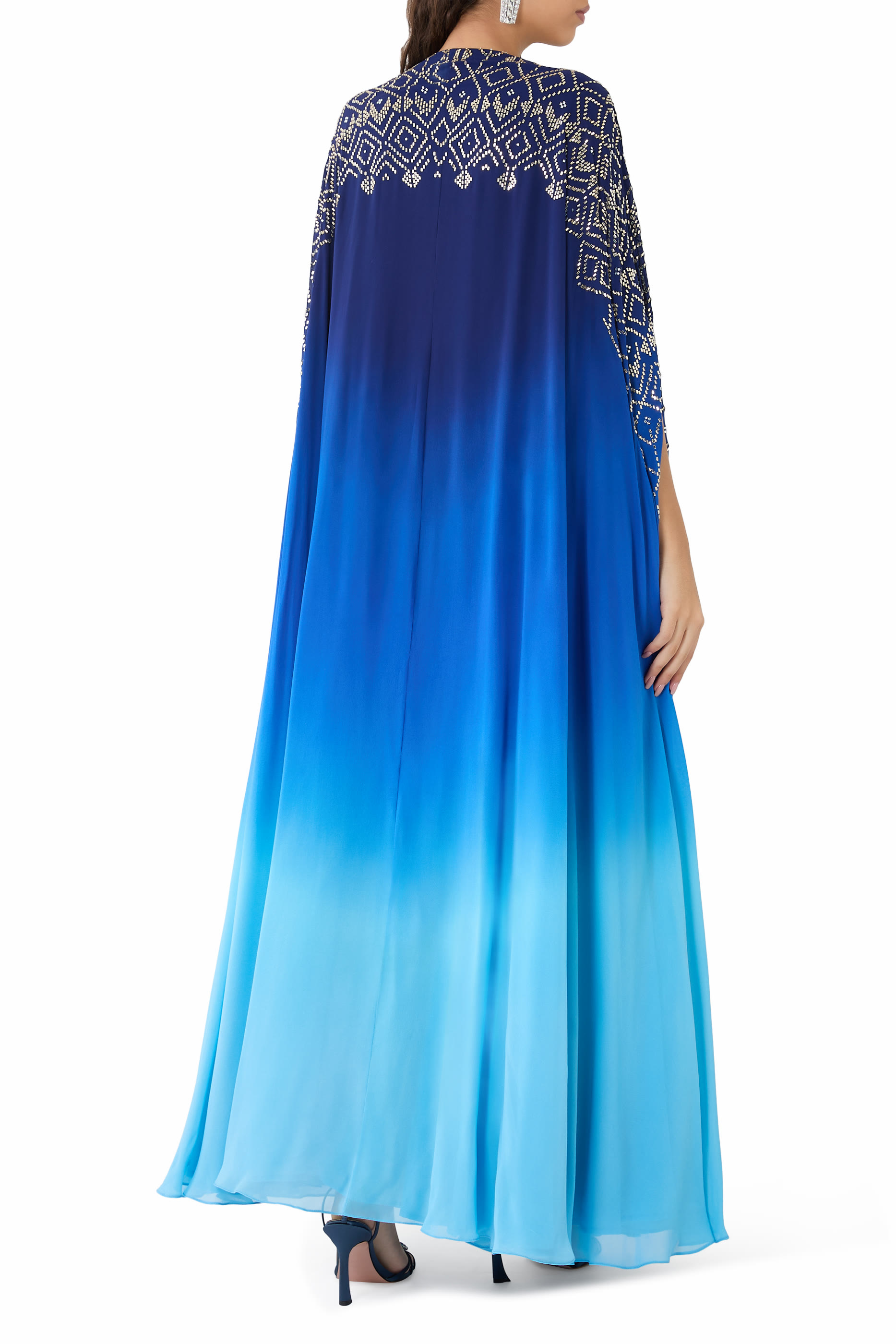 Shaded Crystal Work Kaftan