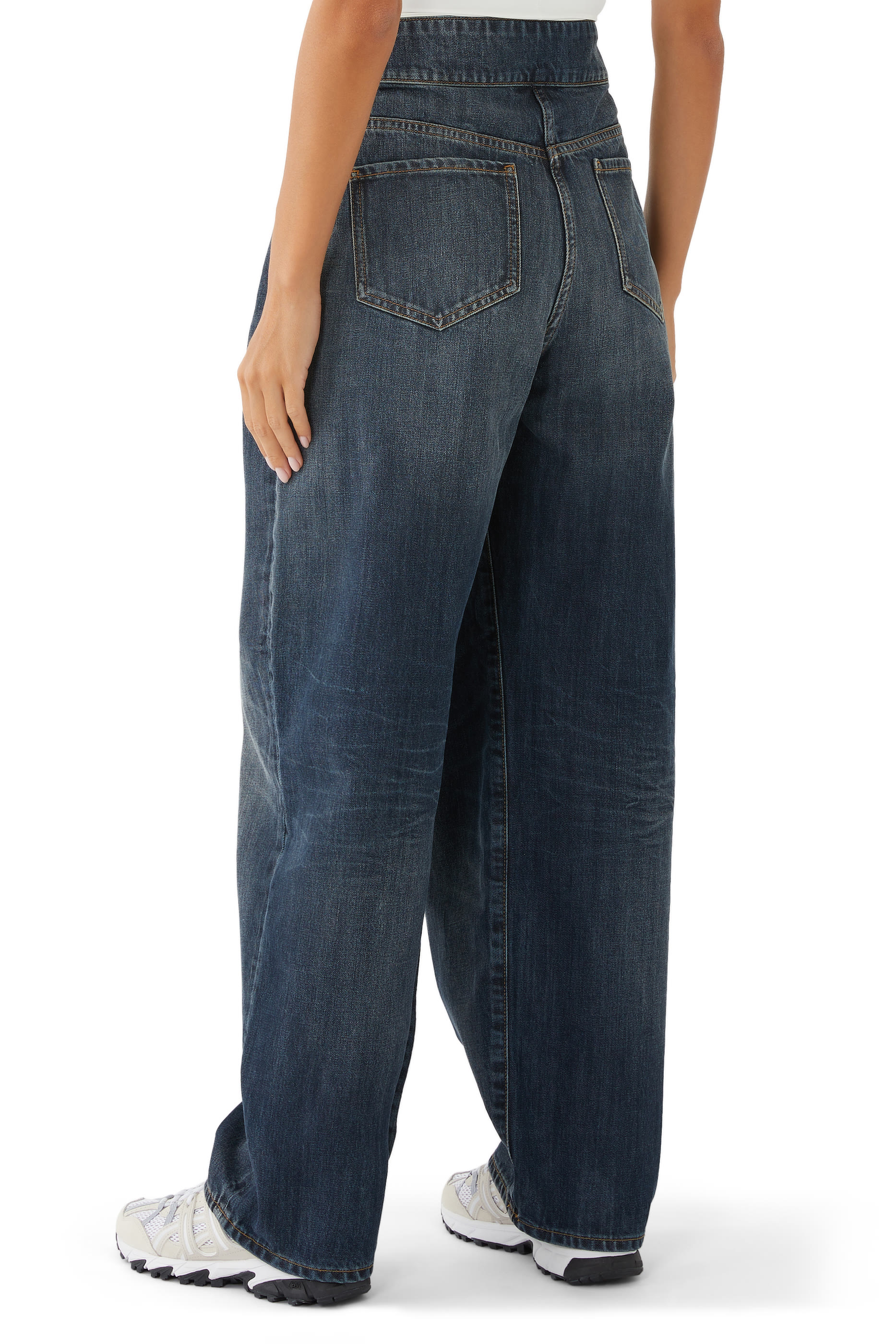 بنطال ميلانو بقصة ساق واسعة