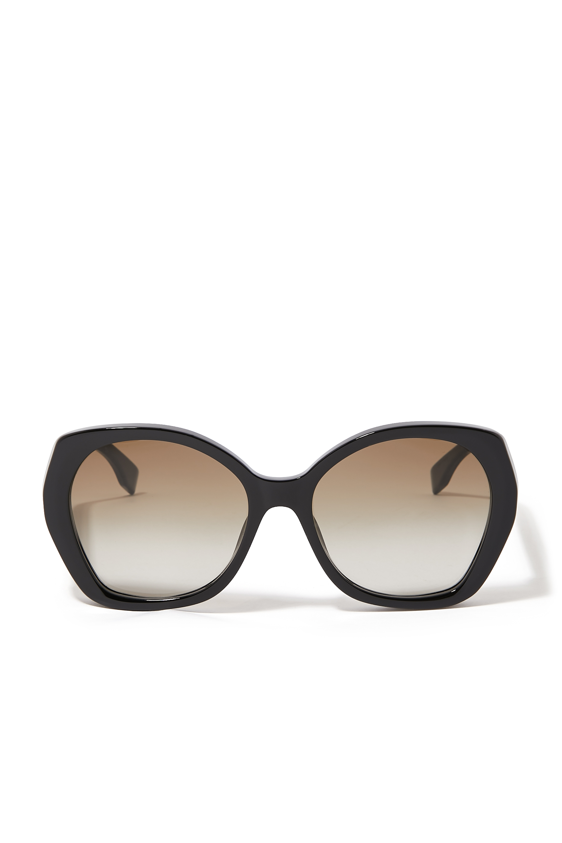 نظارة شمسية بحروف شعار الماركة وإطار مستدير