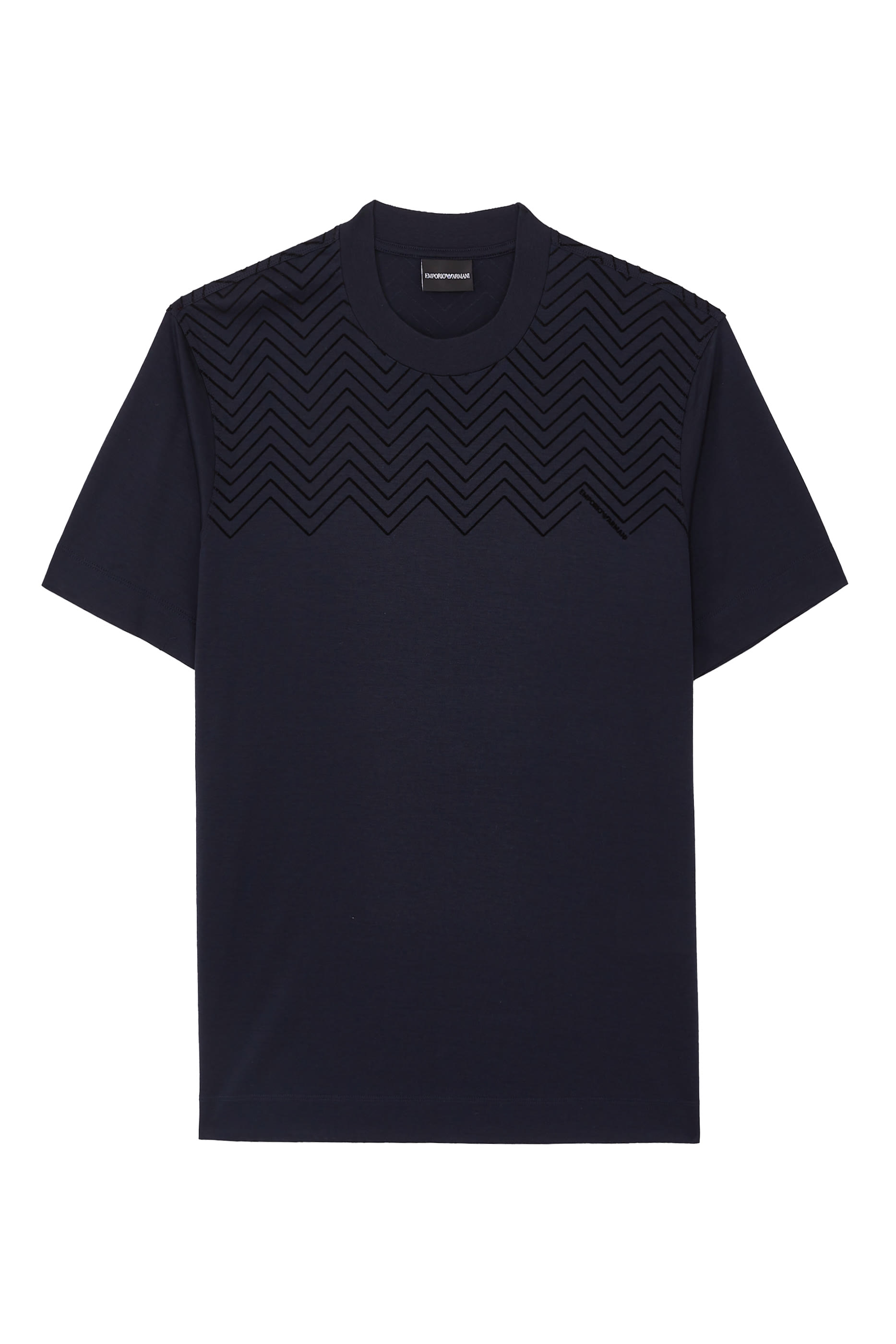 تيشيرت بتفاصيل بارزة الملمس جيرسيه وشيفرون