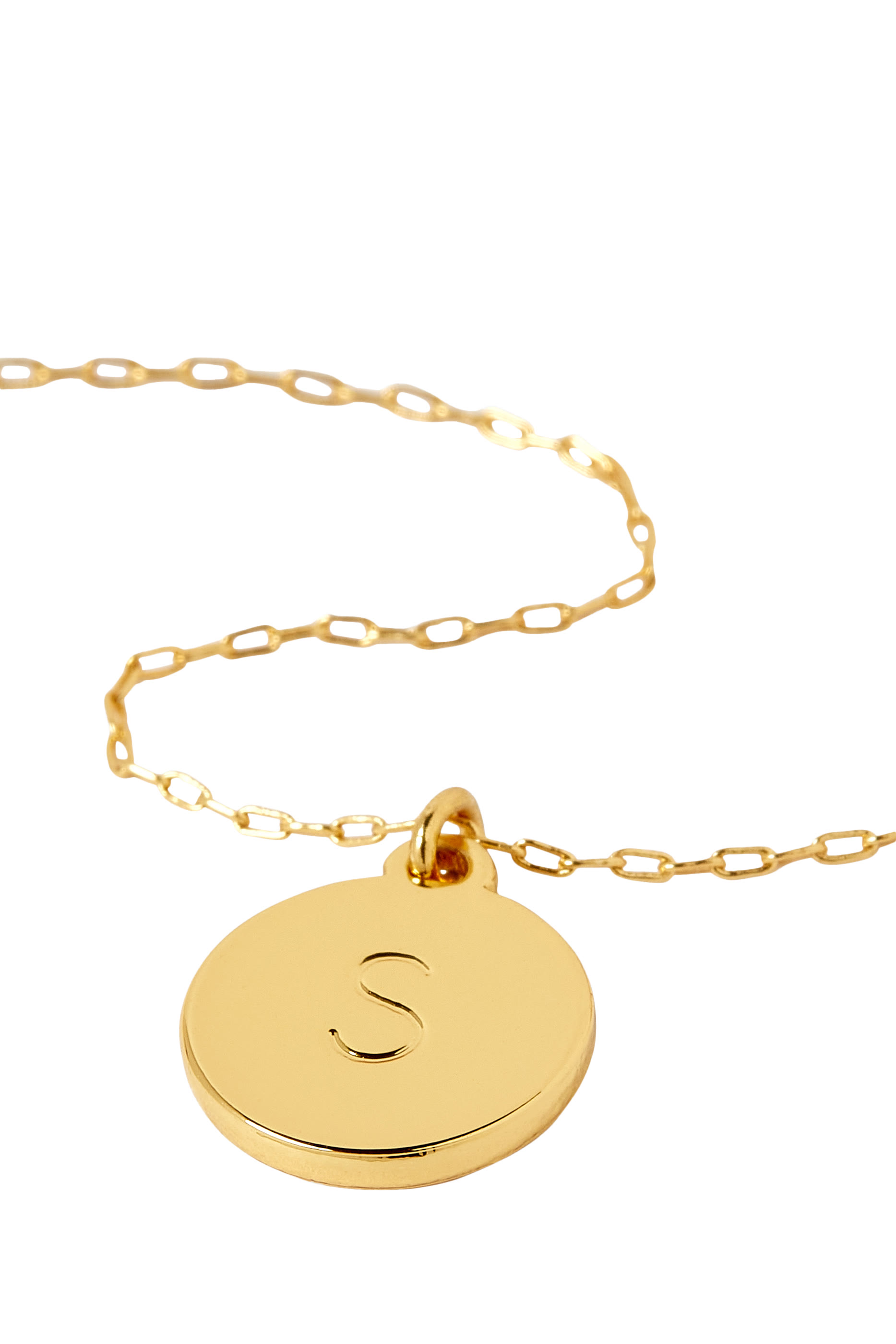 قلادة بدلاية صغيرة بنقشة حرف S