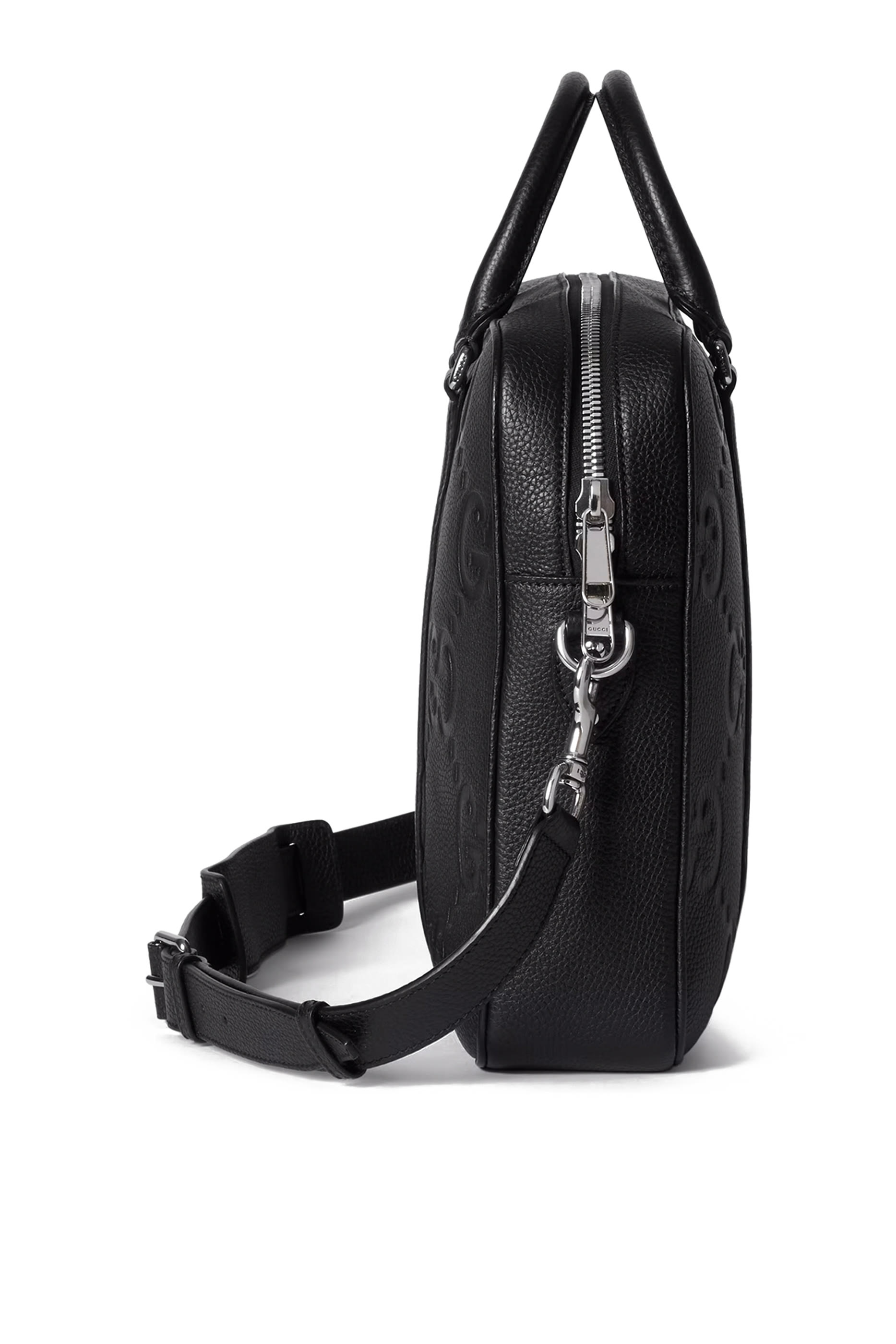 حقيبة عمل بشعر حرفي الماركة بحجم كبير