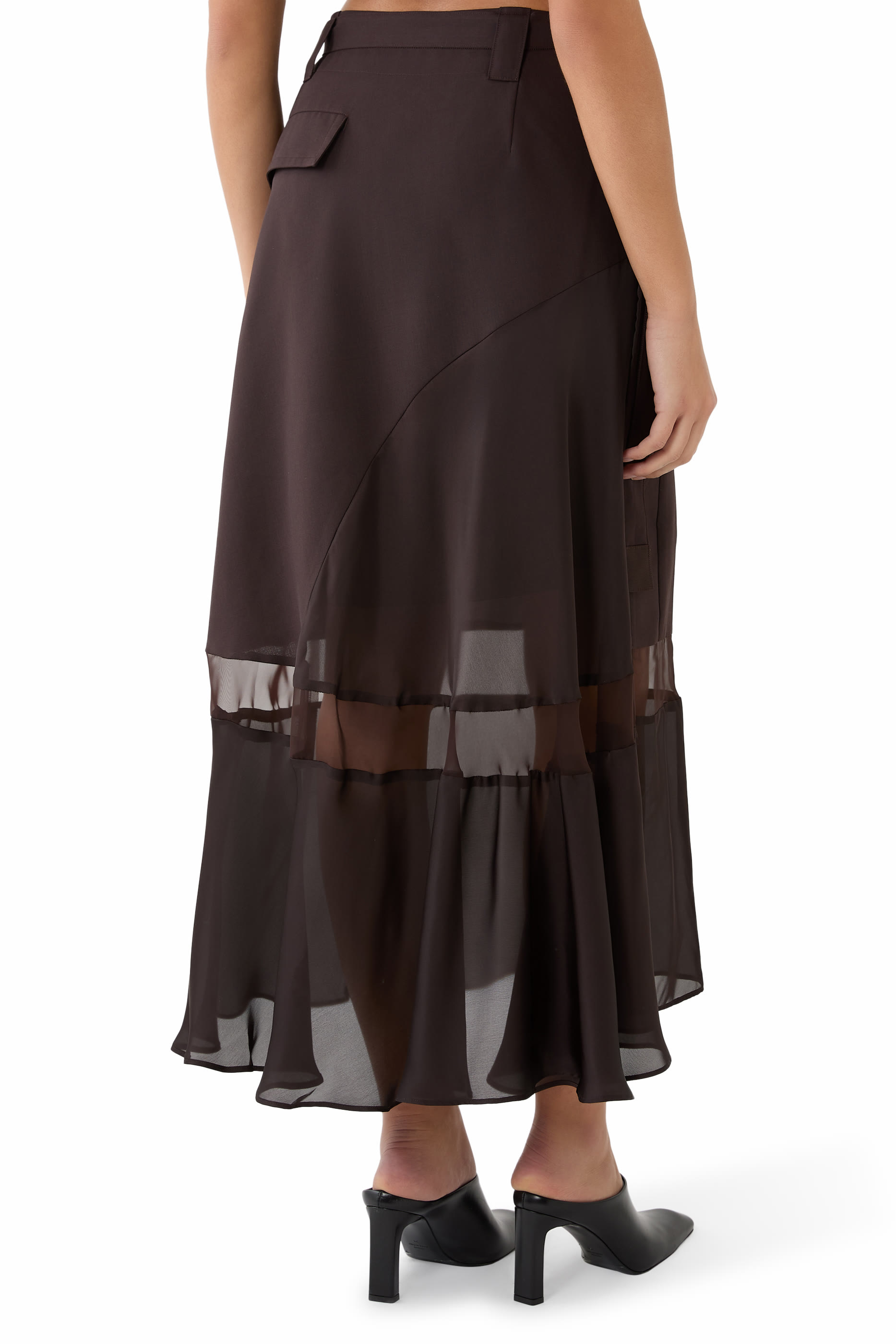 تنورة مزيج قماش بدلة