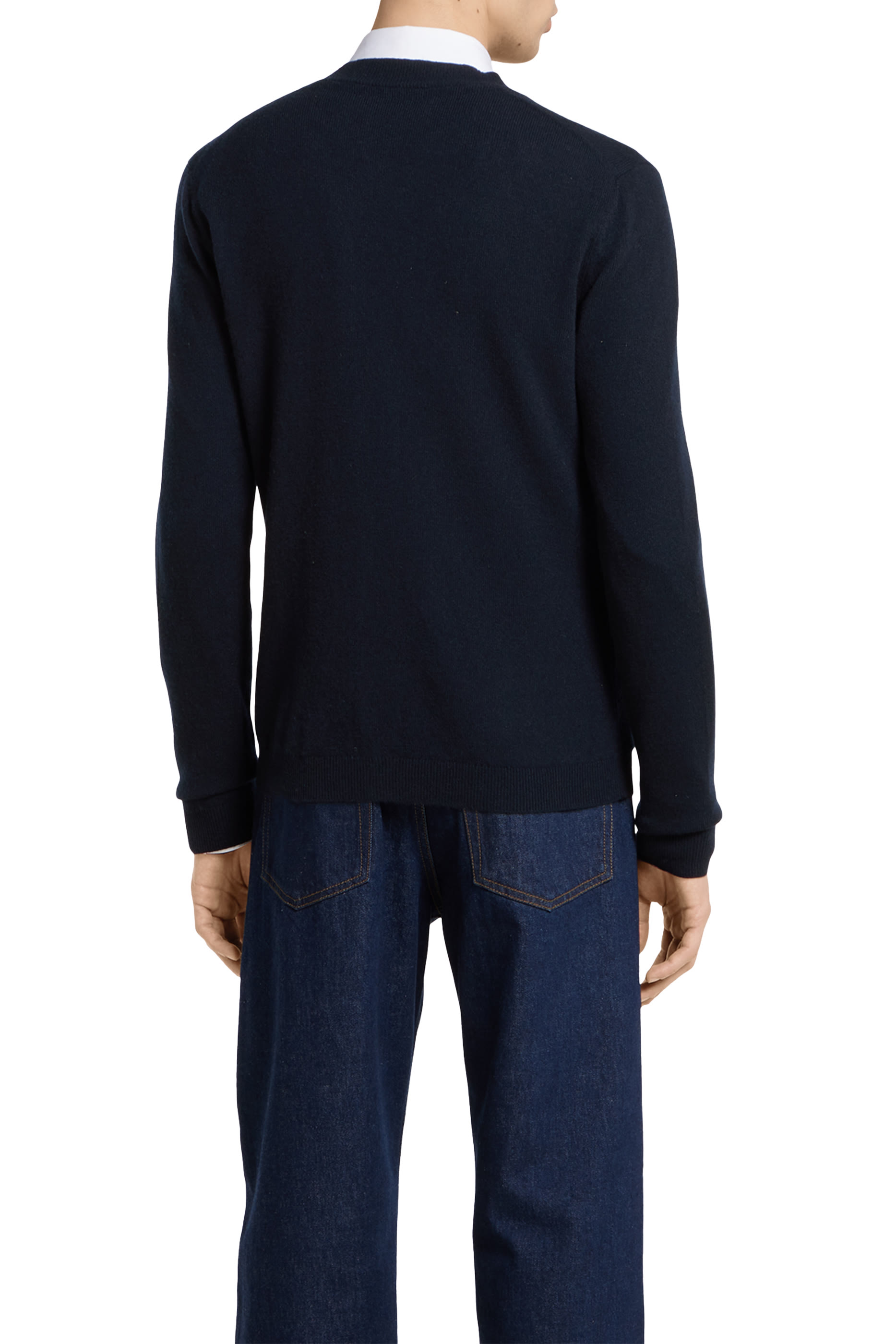 Intarsia Fine Cashmere Cardigan