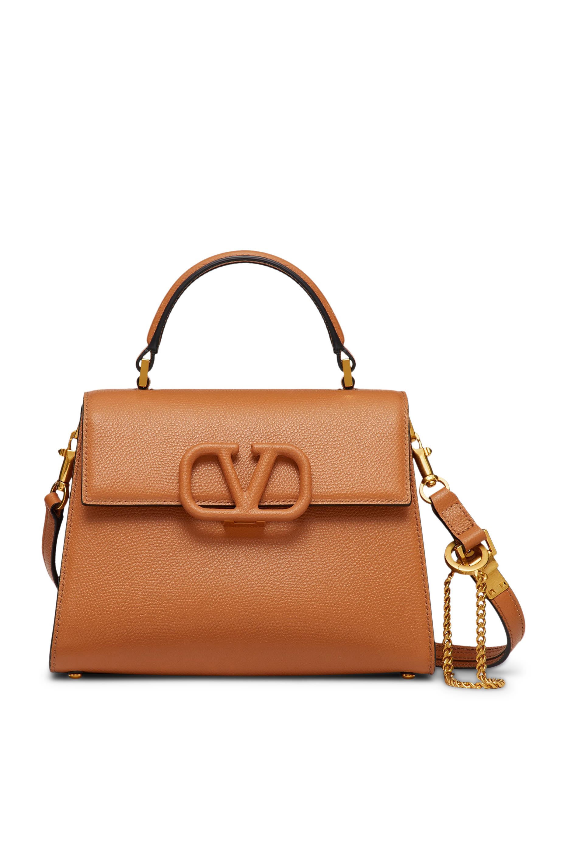 حقيبة صغيرة بيد علوية وحلية شعار V