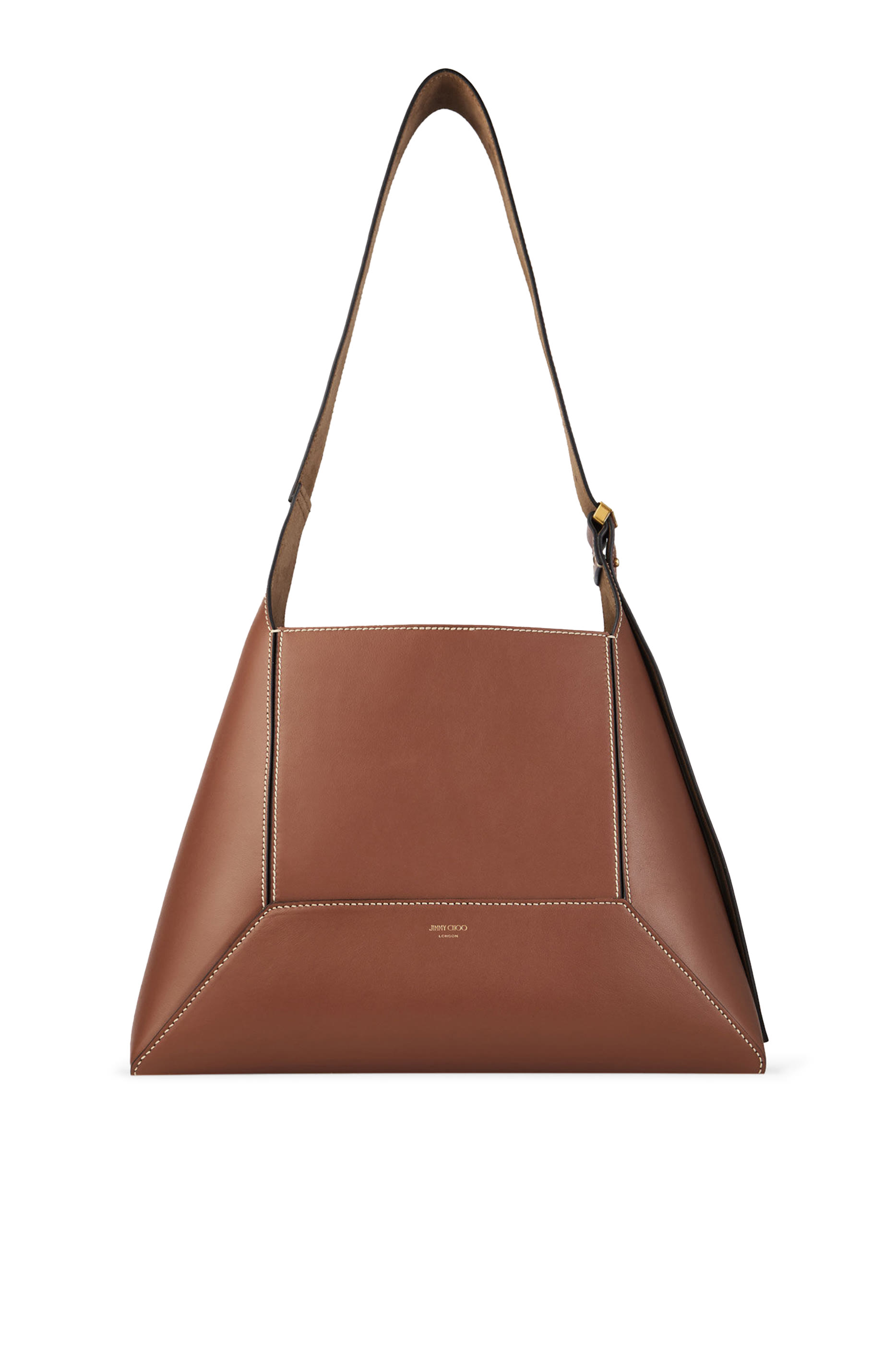 حقيبة كتف متوسطة بتصميم معين