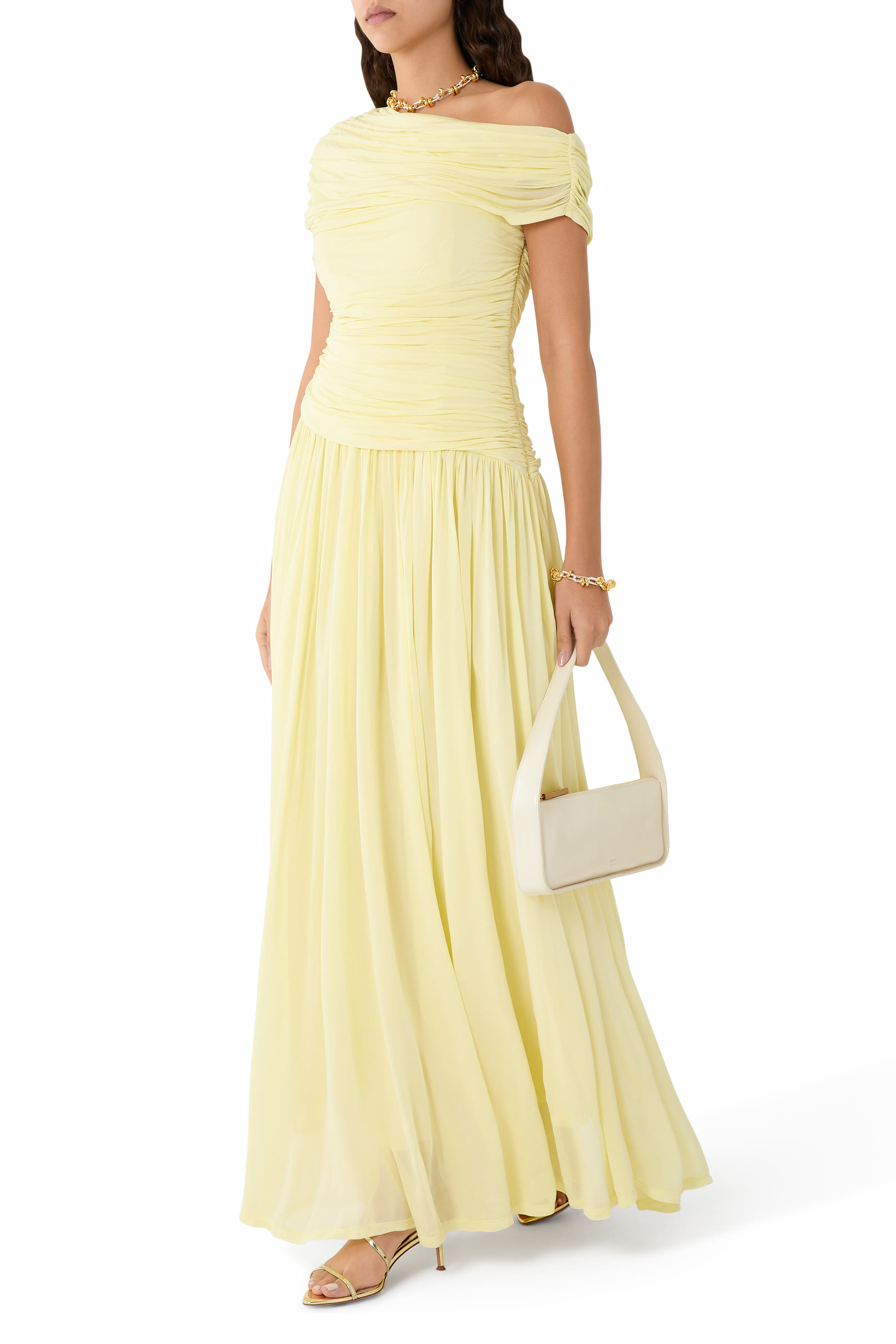 فستان ريانون متوسط الطول جيرسيه