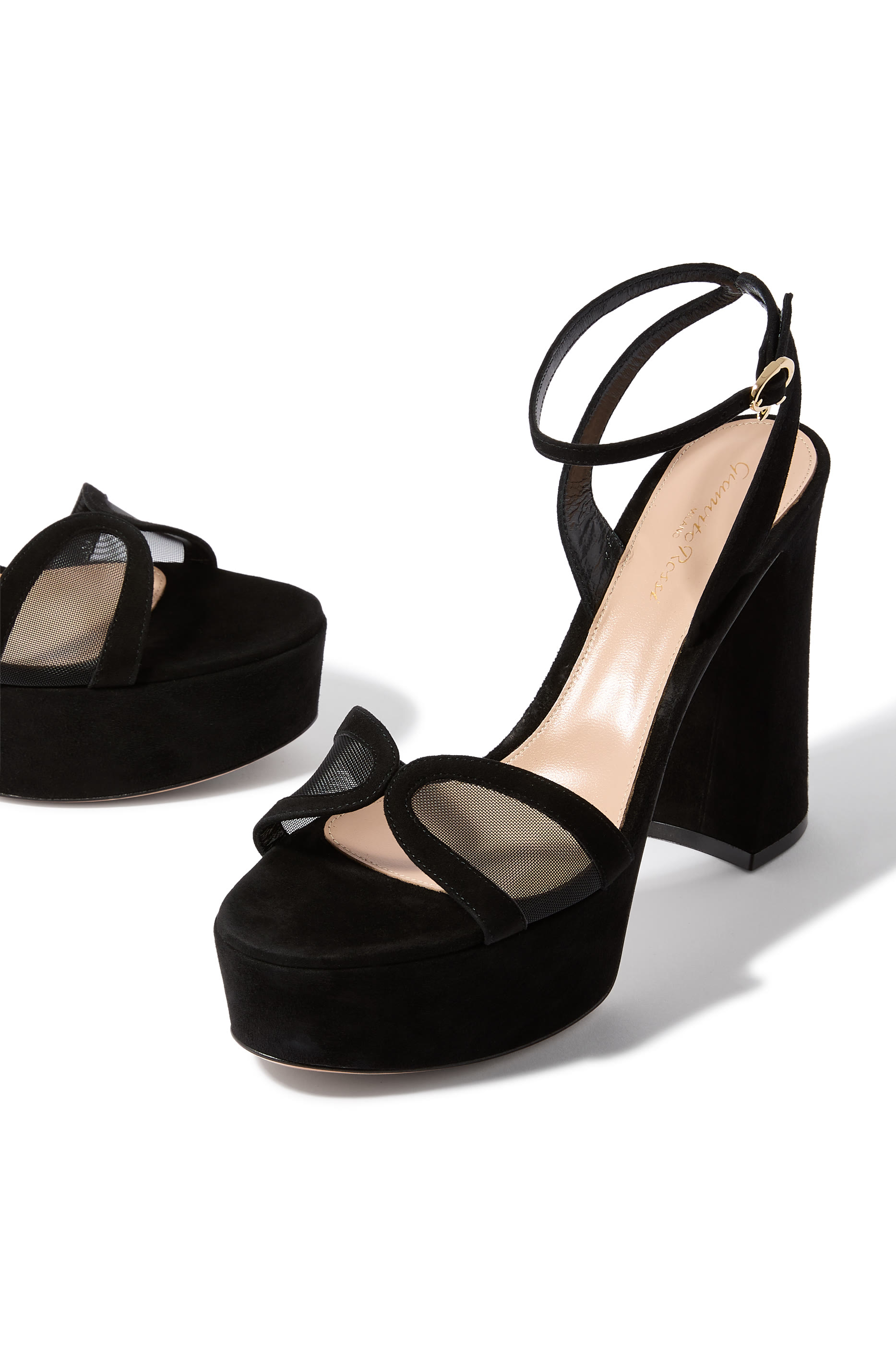  Suede Organza 70 Platform Sandals