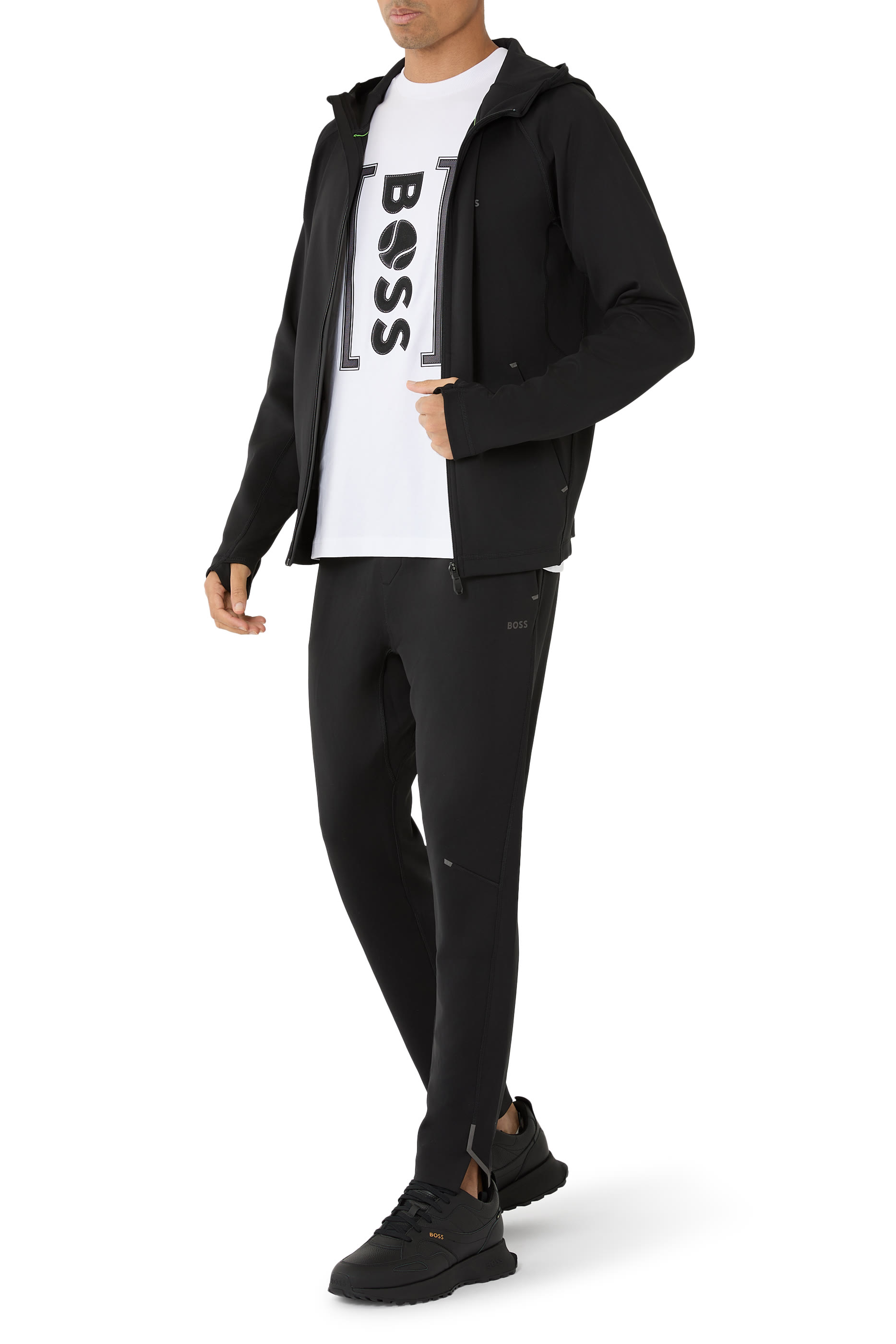 بنطال بشعار الماركة العاكس قماش سريع الجفاف