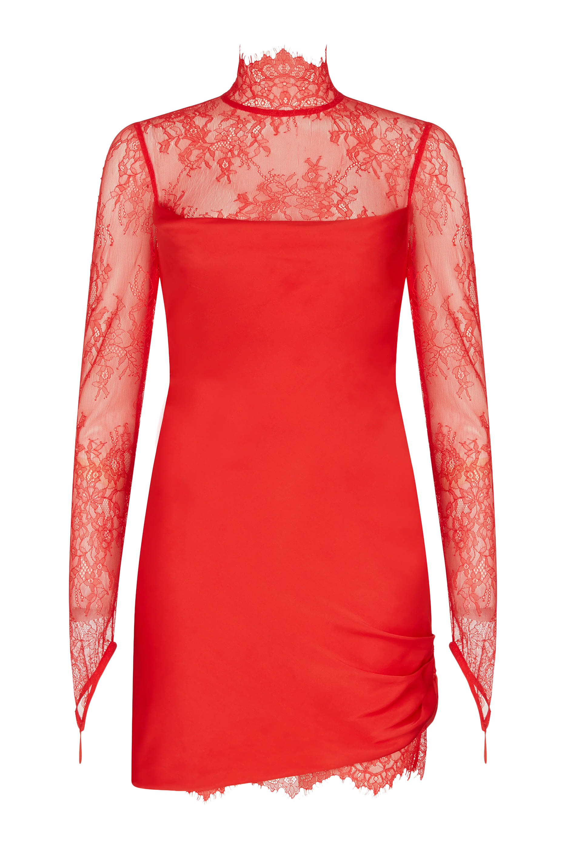 فستان قصير بتفاصيل دانتيل