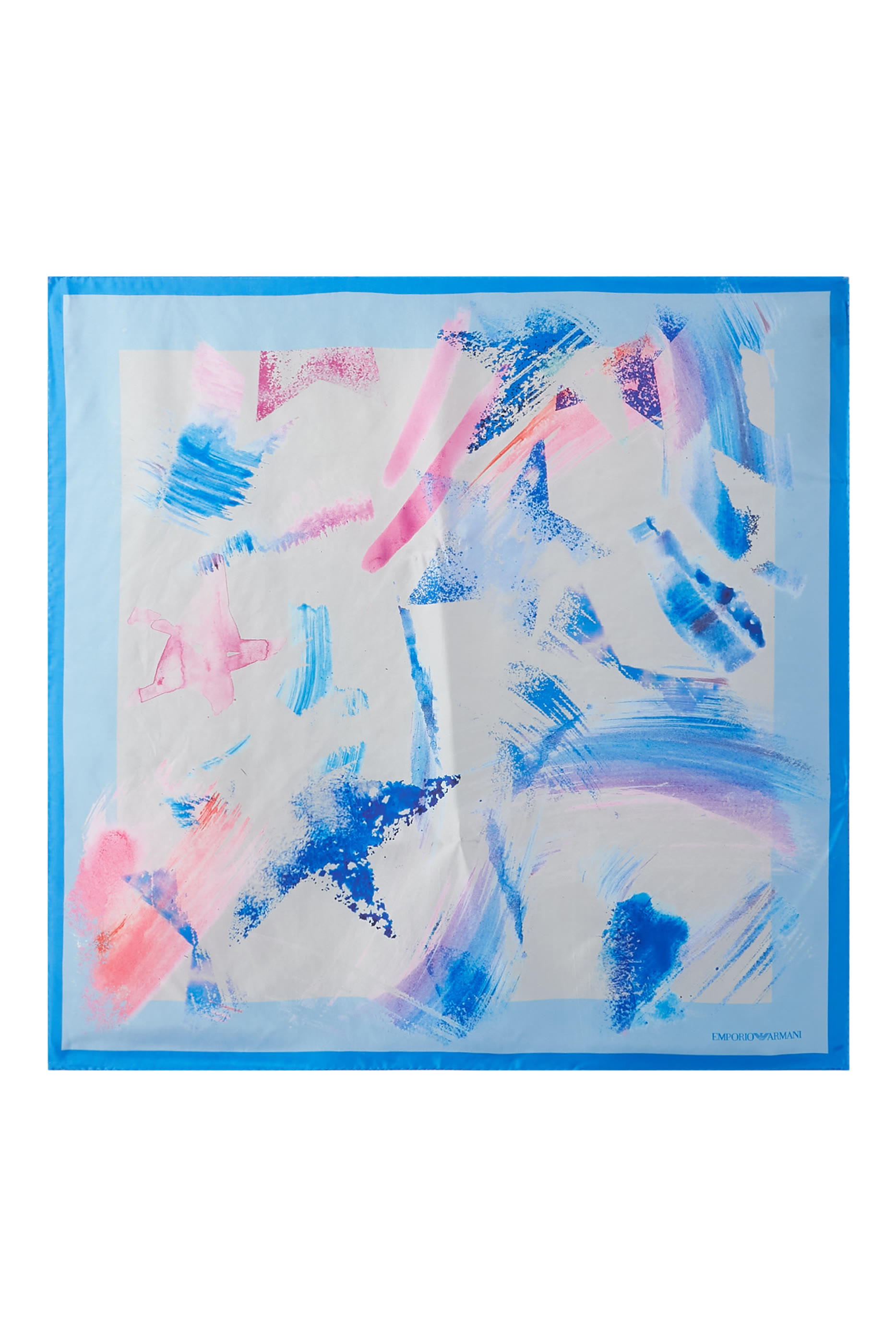 وشاح فولار بنقشة وشعار الماركة