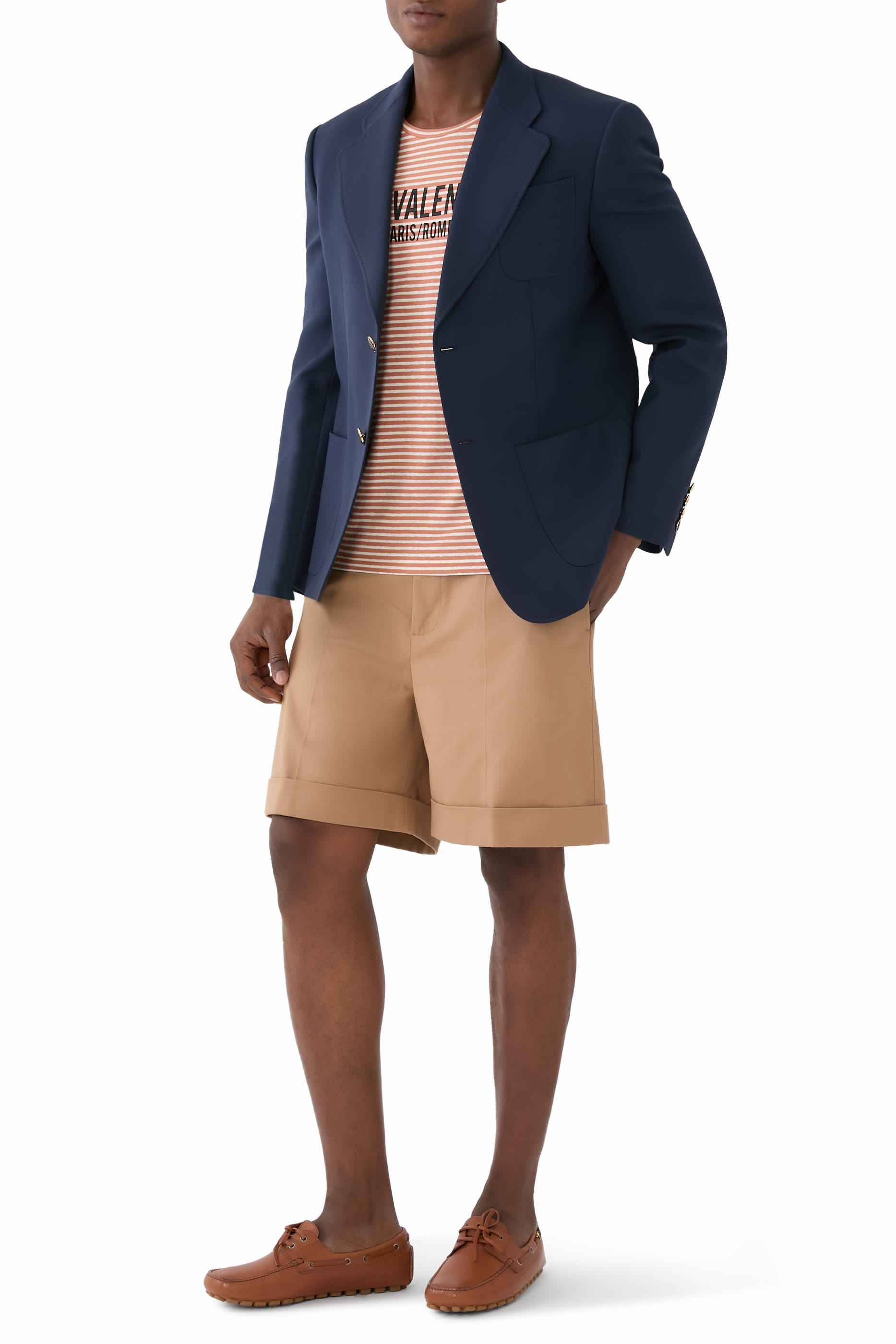 جاكيت بصف أزرار صوف غبردين