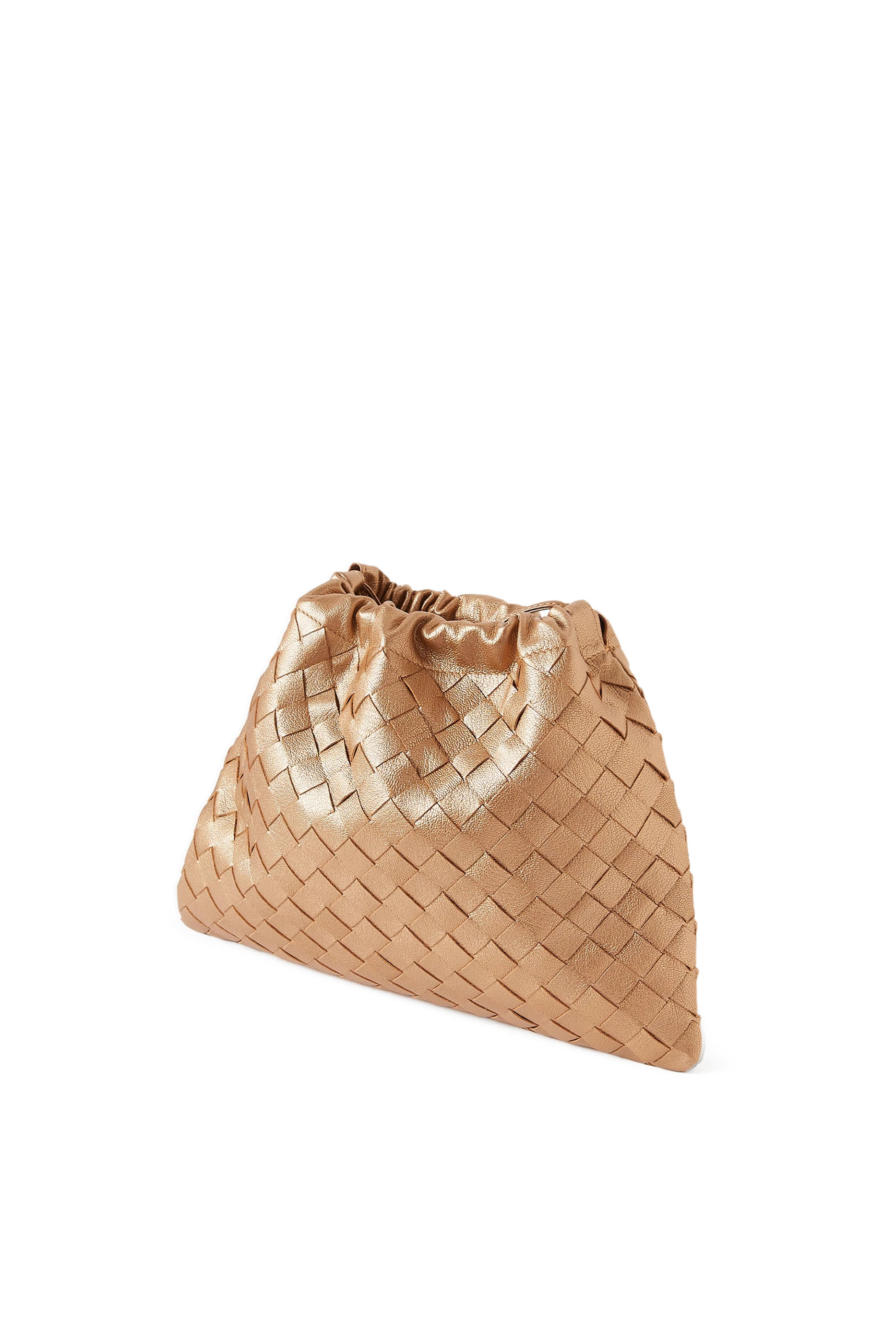 حقيبة جلد عجل مجدول 