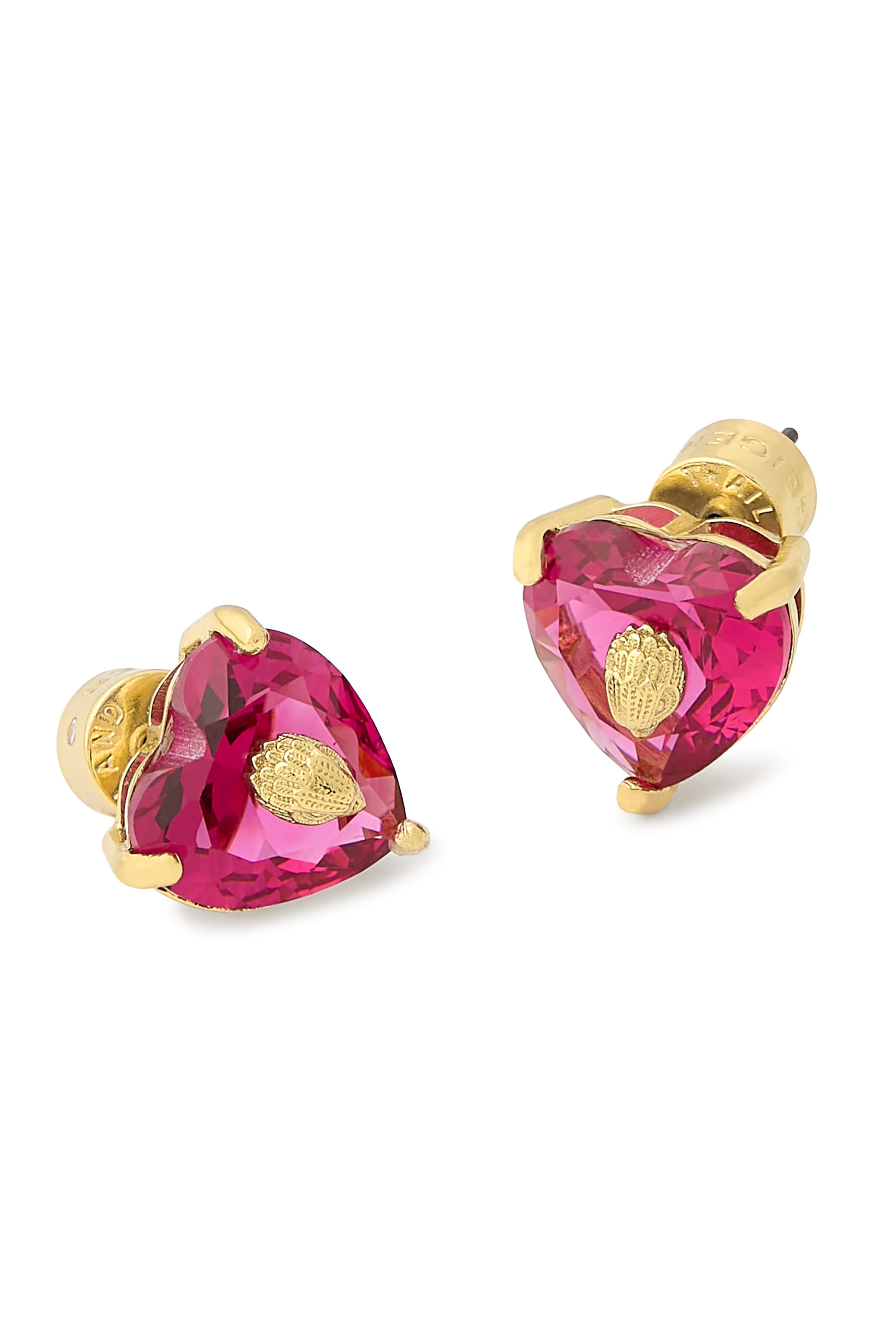 أقراط بتصميم قلب مرصعة بكريستال، نحايس