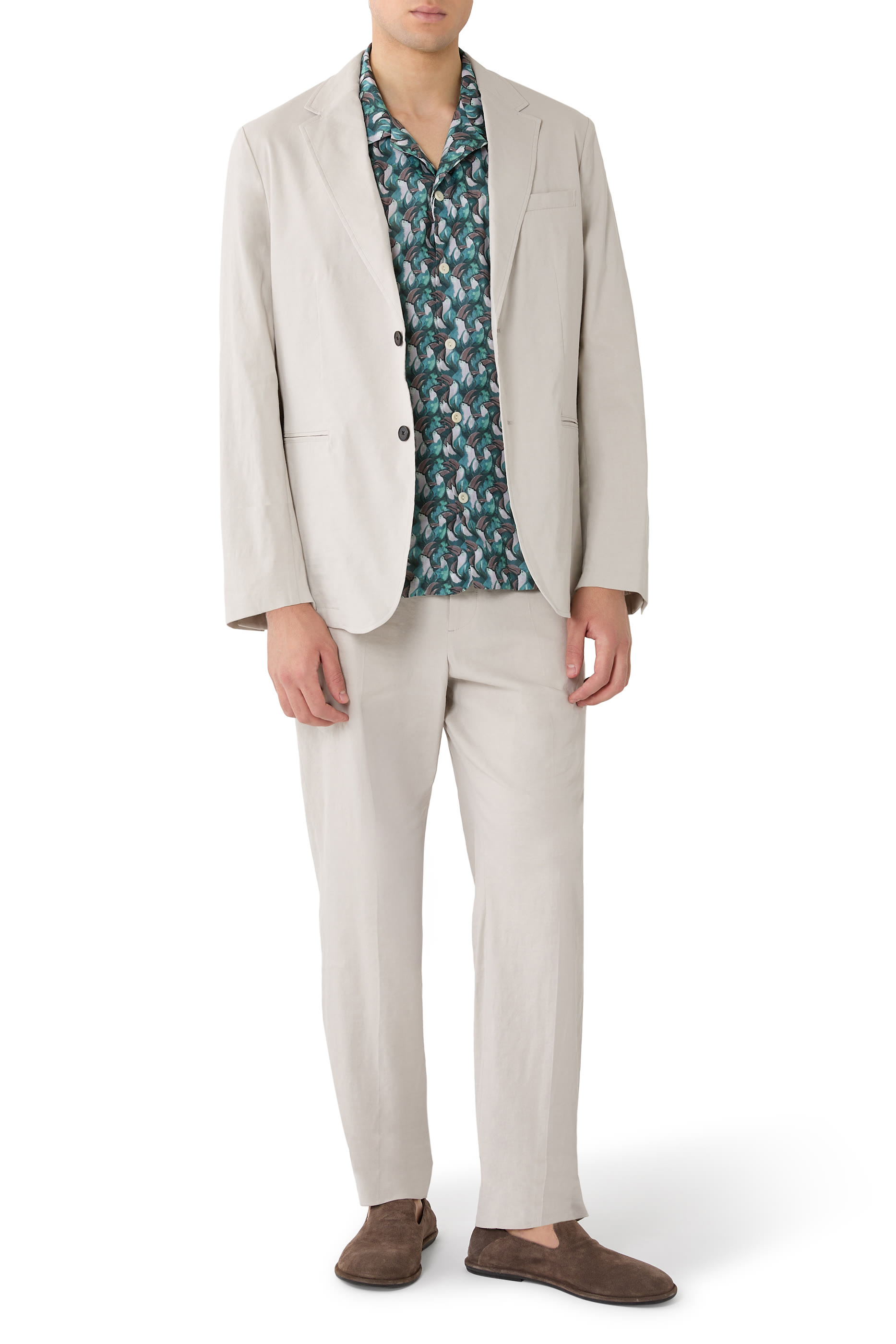 بنطال بقصة عادية كتان