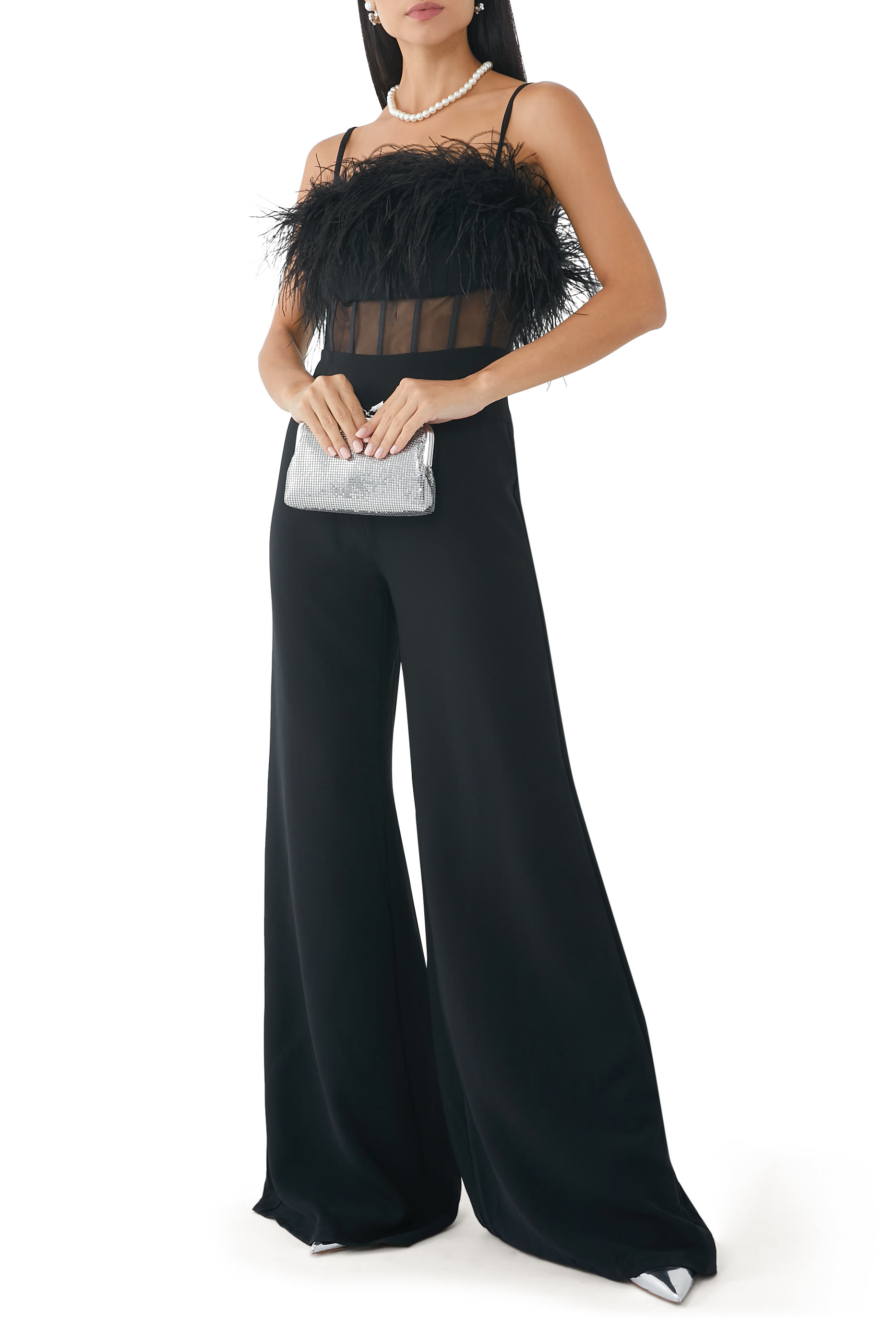 جمبسوت بنمط مشد مزين بالريش