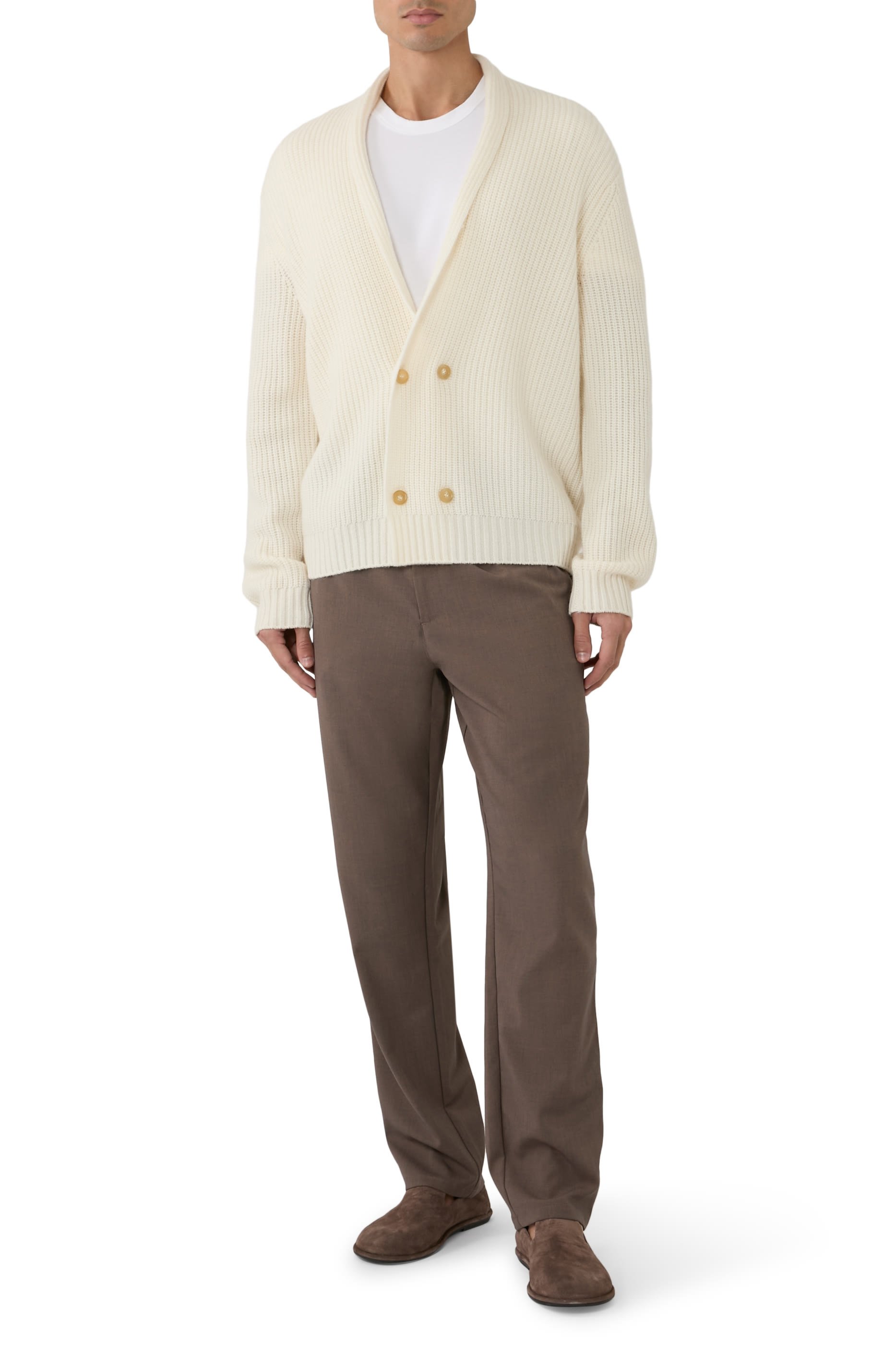 سويت شيرت بقصة فضفاضة وياقة ضيقة جرسيه فاخر ثقيل الوزن