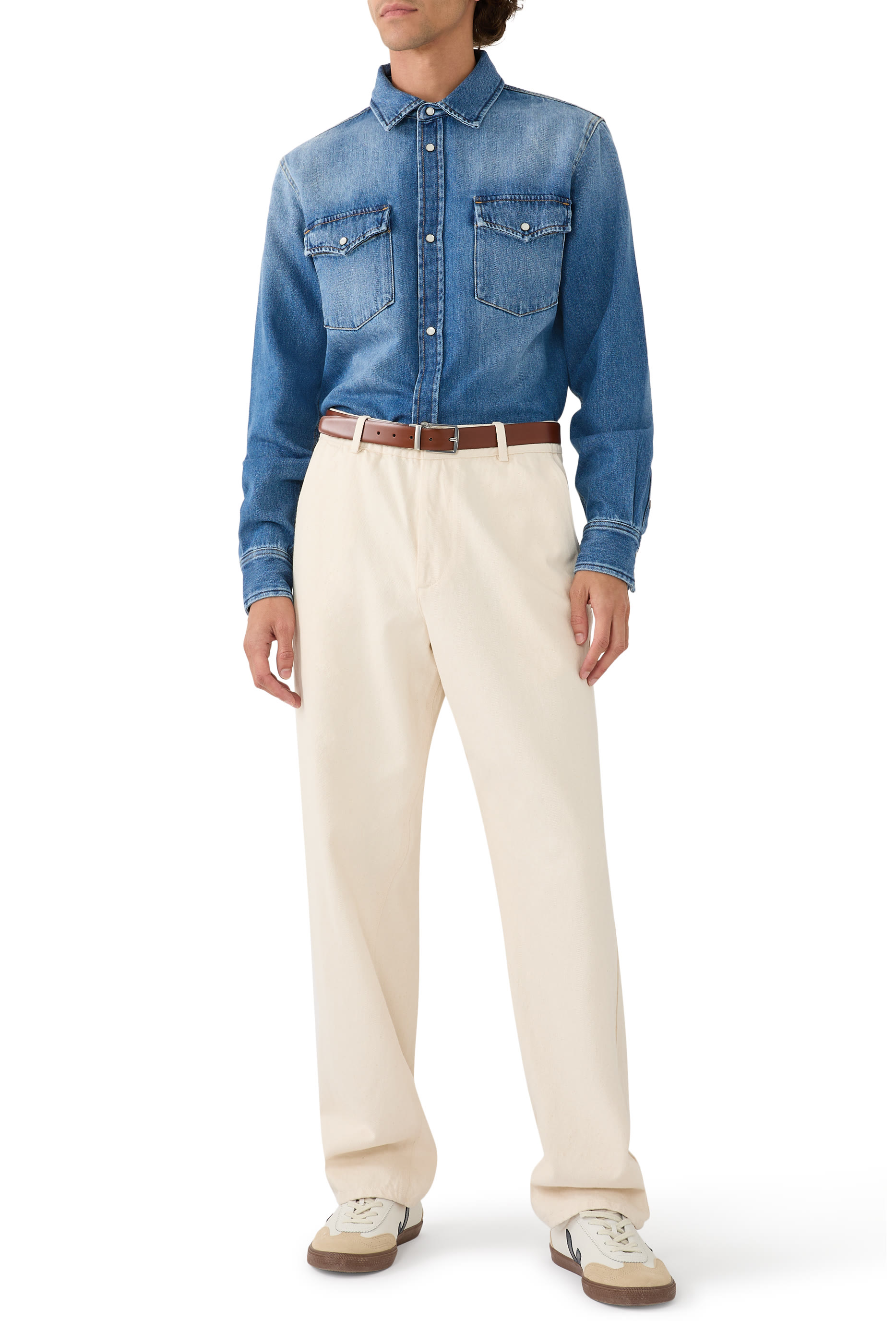 قميص غلانشريت بتصميم جاكيت دنيم