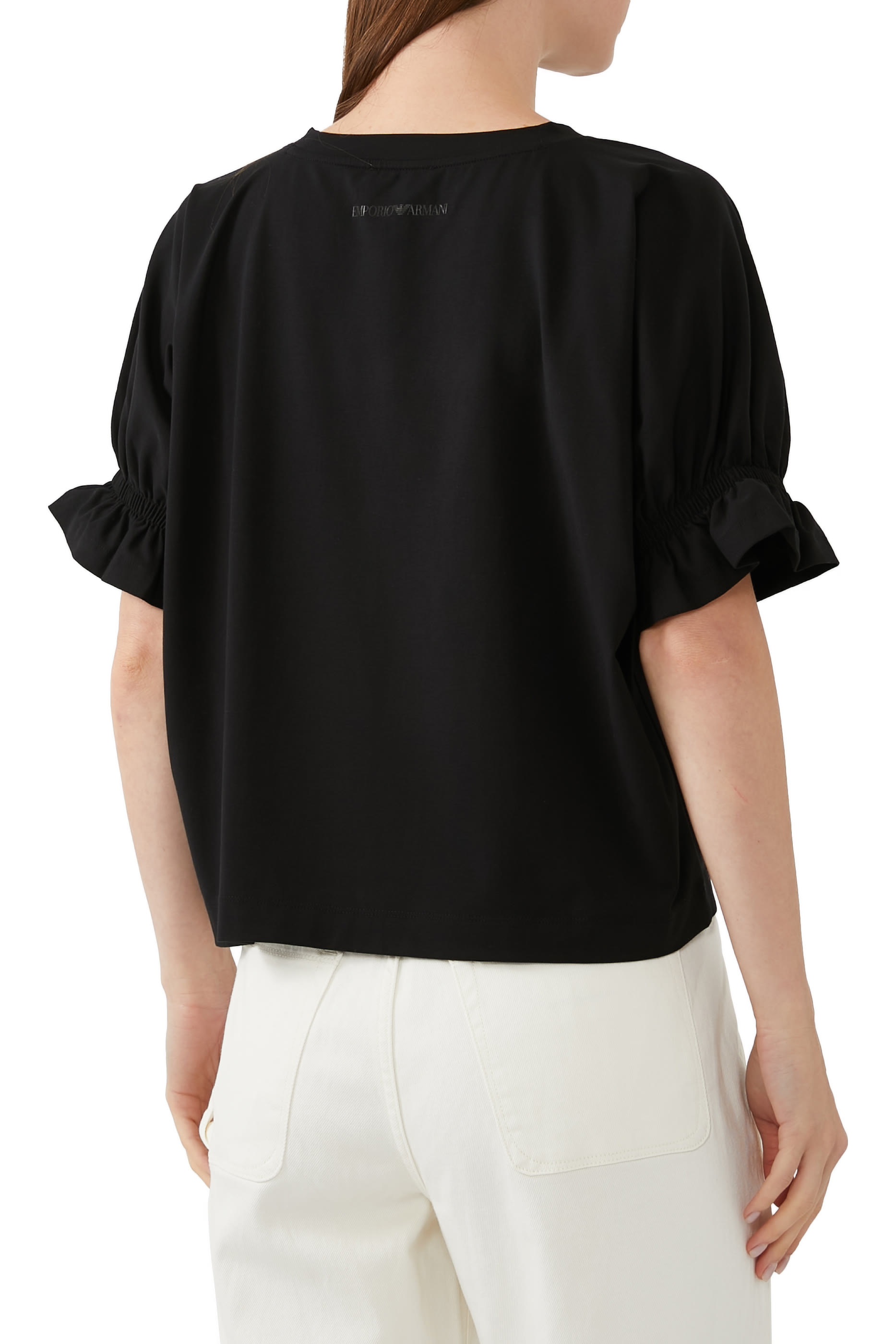 تيشيرت ايه اس في بشعار الماركة المطرز جيرسيه عضوي مطاطي