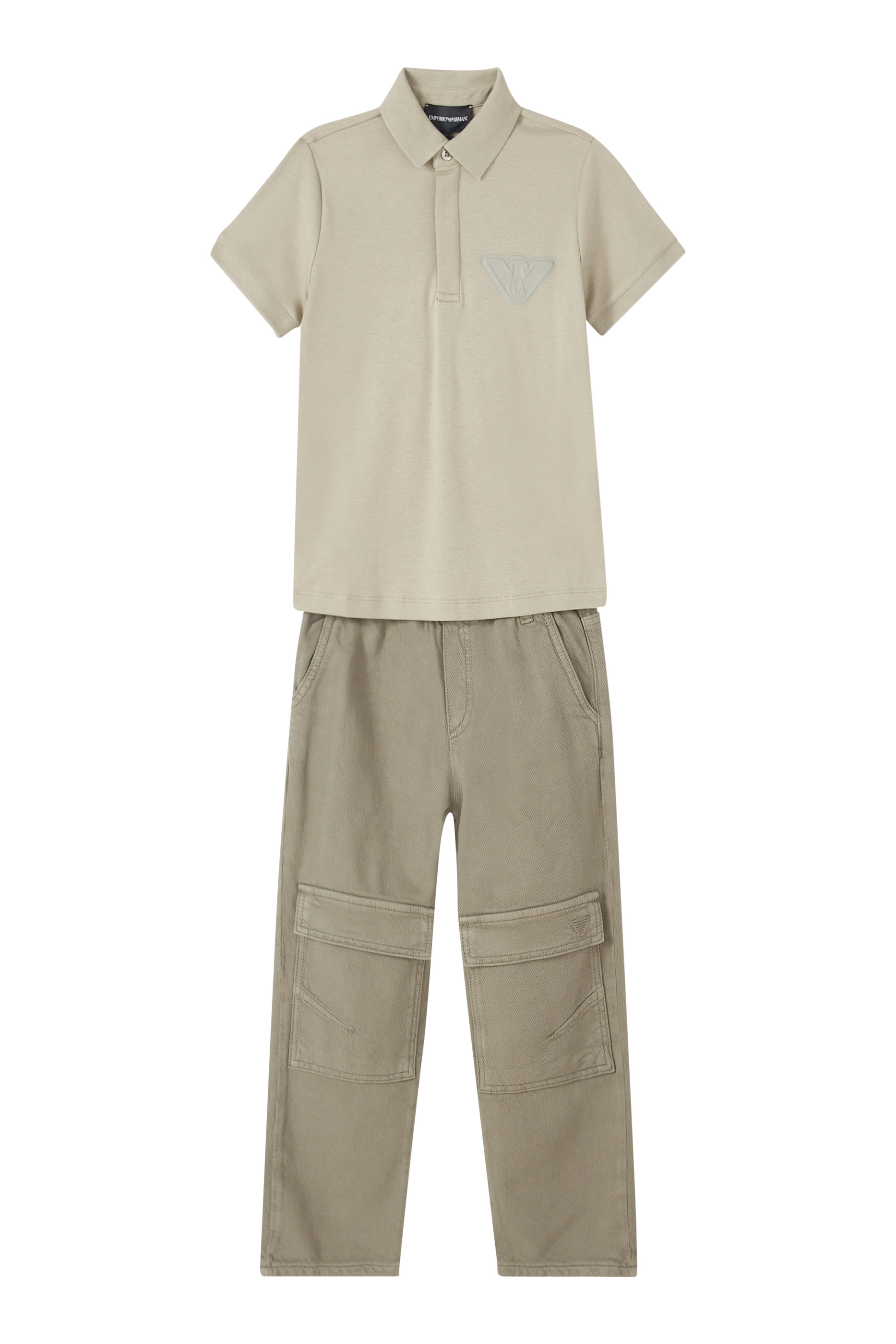 قميص بولو بشعار الماركة قطن للأطفال