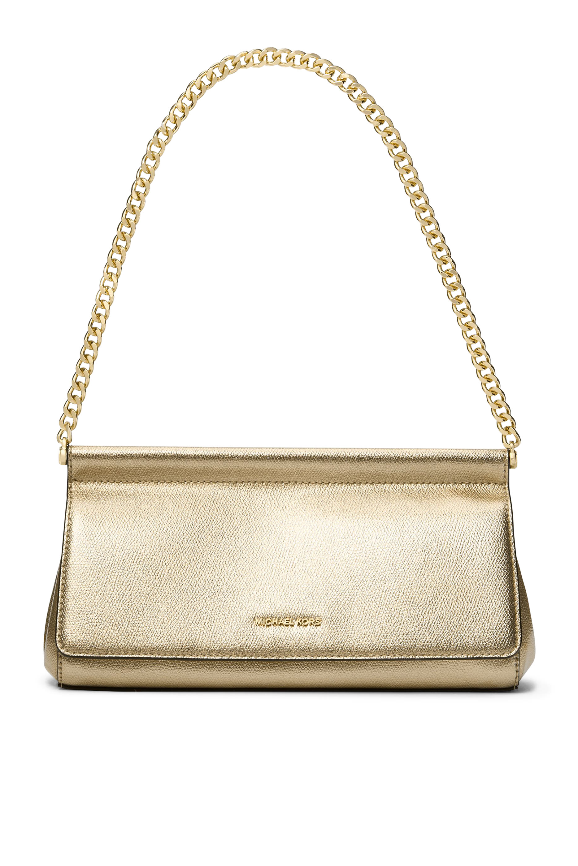 حقيبة بوشيت كارمين متوسطة جلد لامع بارز الملمس