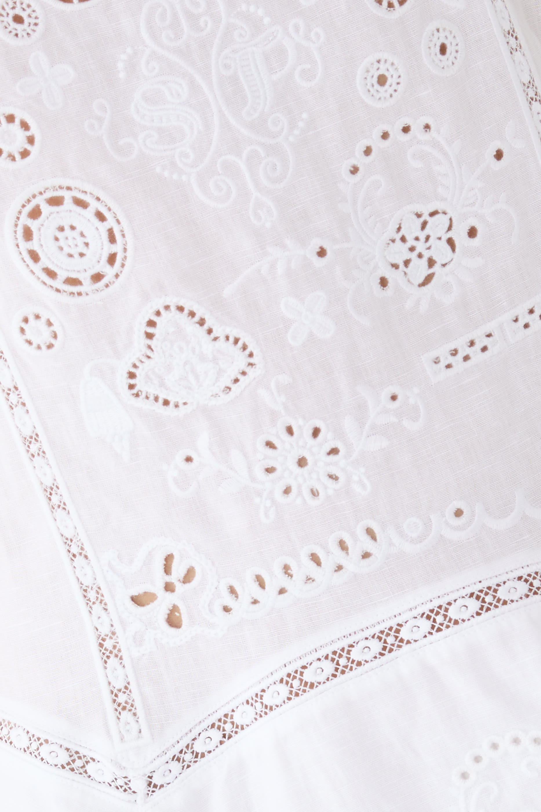 فستان قصير مطرز قطن